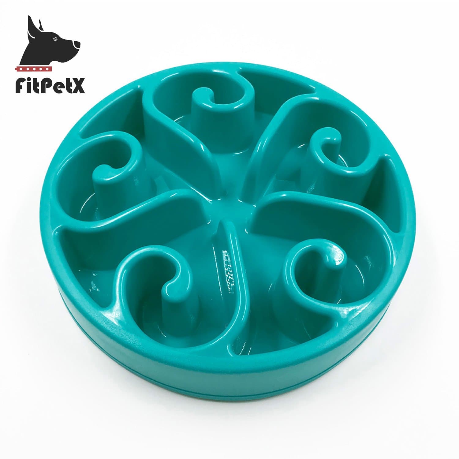 Slow Feeder Bowl, Fitpetx Fun Feeder Slow Feed Interactive Bloat Stop Dog Bowl, Eco-friendly Durable Non Toxic Bamboo Fiber Slow Feed Dog Bowl