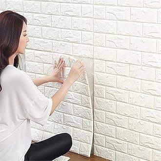 30 PCS 3D Wall Panels Peel and Stick - PE Foam DIY Self Adhesive, Waterproof, Perfect for Interior Wall Decor in Bedroom & Living Room (30)