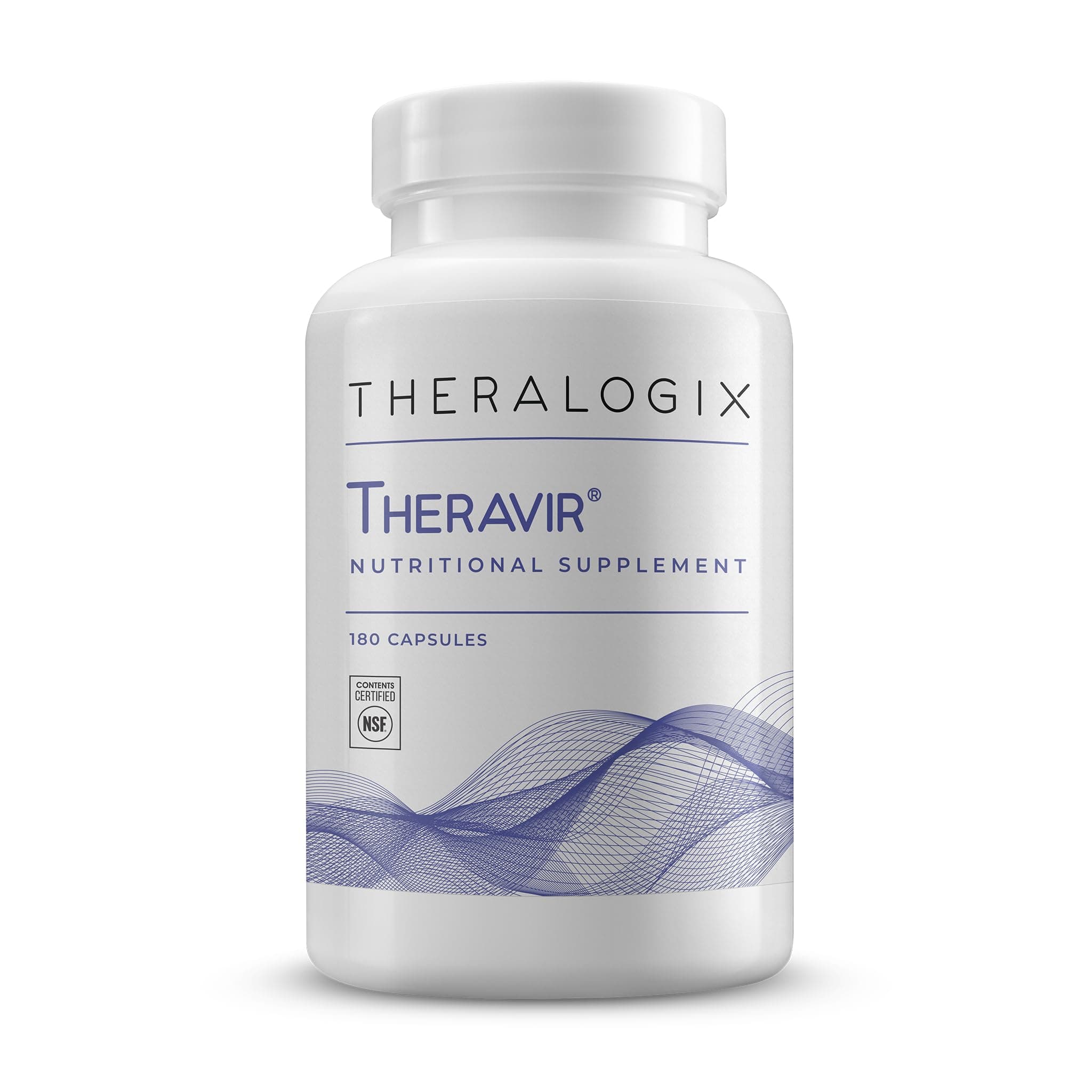 Theralogix Theravir Immune Support Supplement - 90-Day Supply - Immune Support Supplement for Women & Men - Includes Vitamin D3, Vitamin C, Zinc, Quercetin & Melatonin - NSF Certified - 180 Capsules