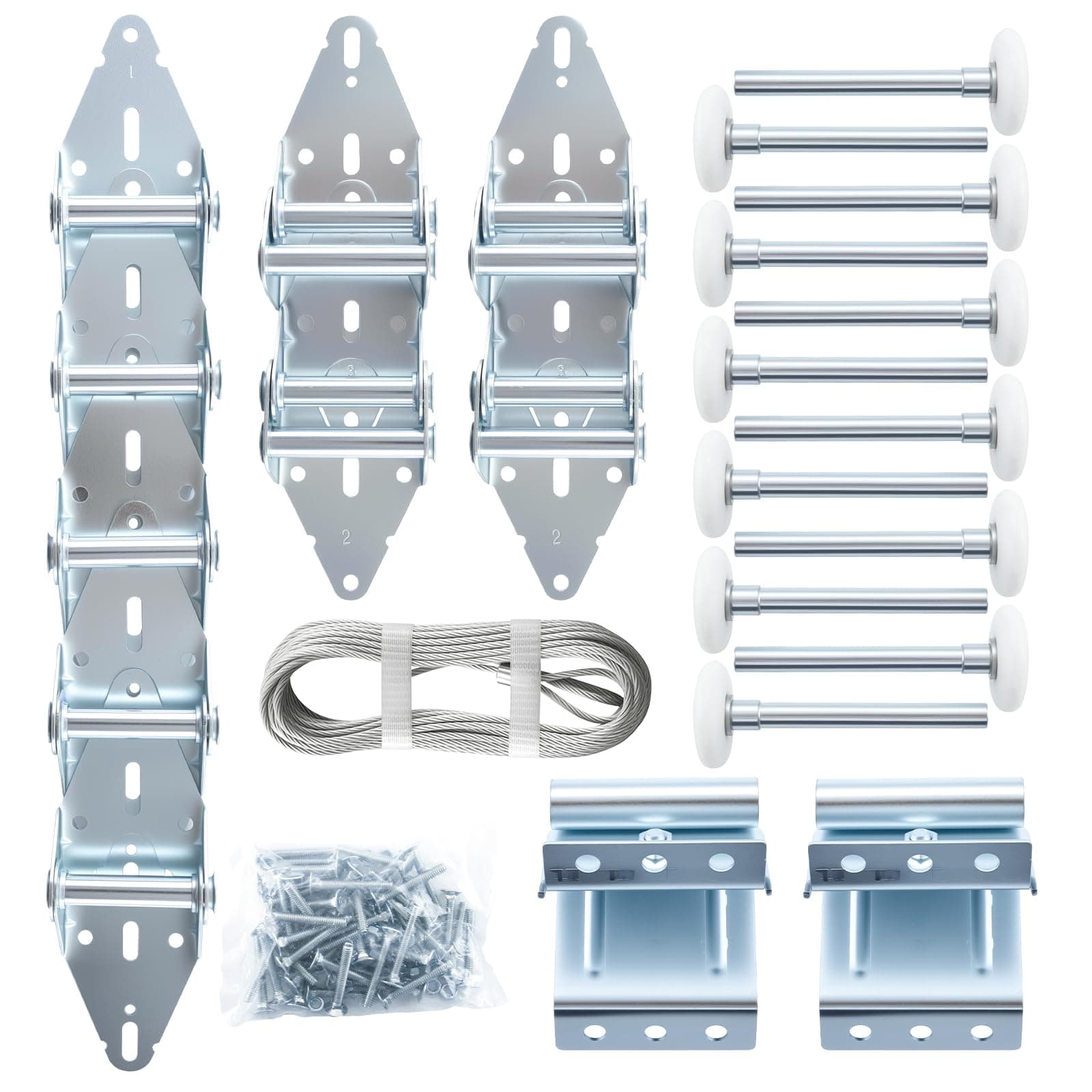 Garage Door Hinge & Roller Tune Up Kit Garage Door Hardware Kit for 16 x 7 or 18 x 7 Door