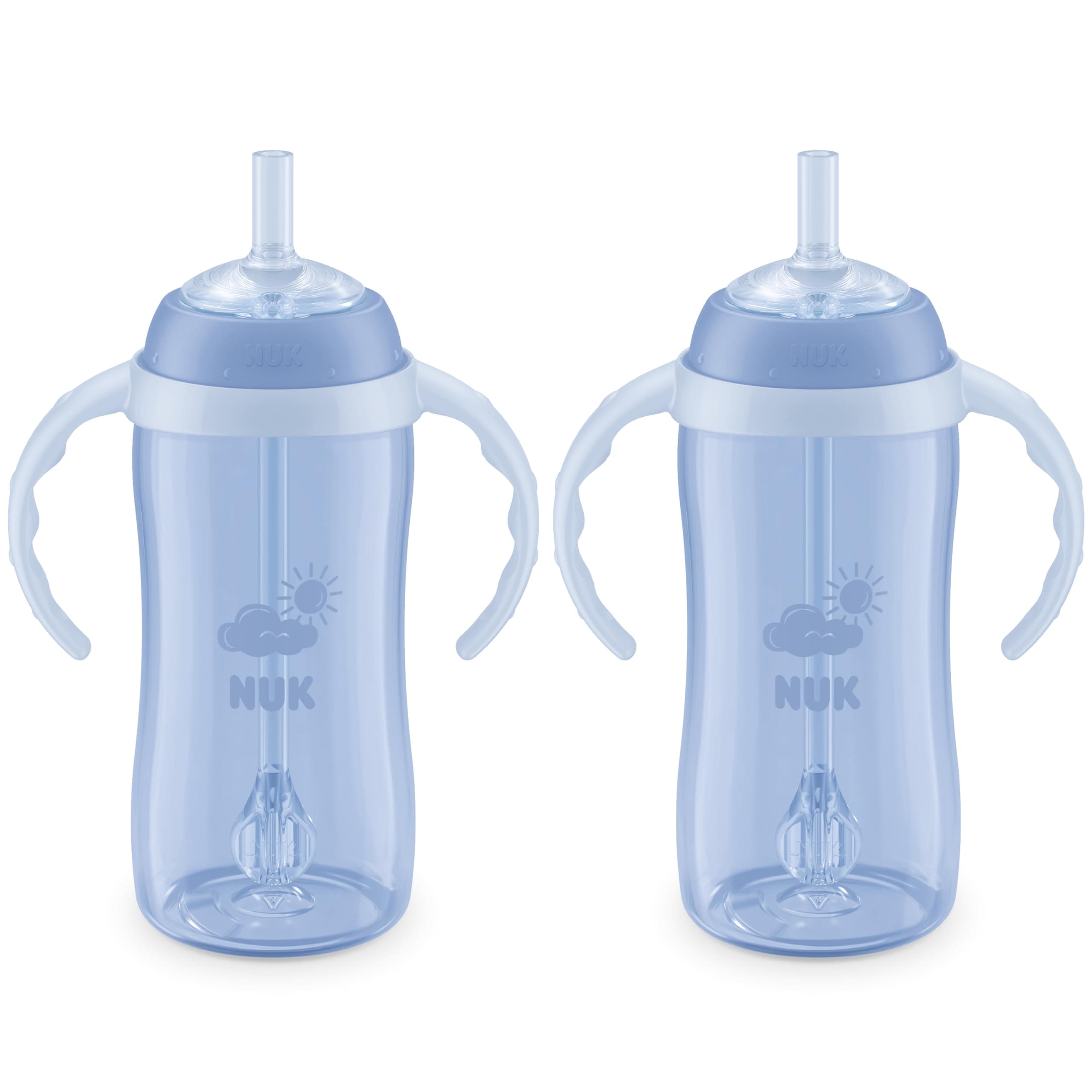 NUK Learner Straw Cup 10oz - Toddler Cup with Soft Straw for Easy Drinking Suitable for Ages 8 Months and Up