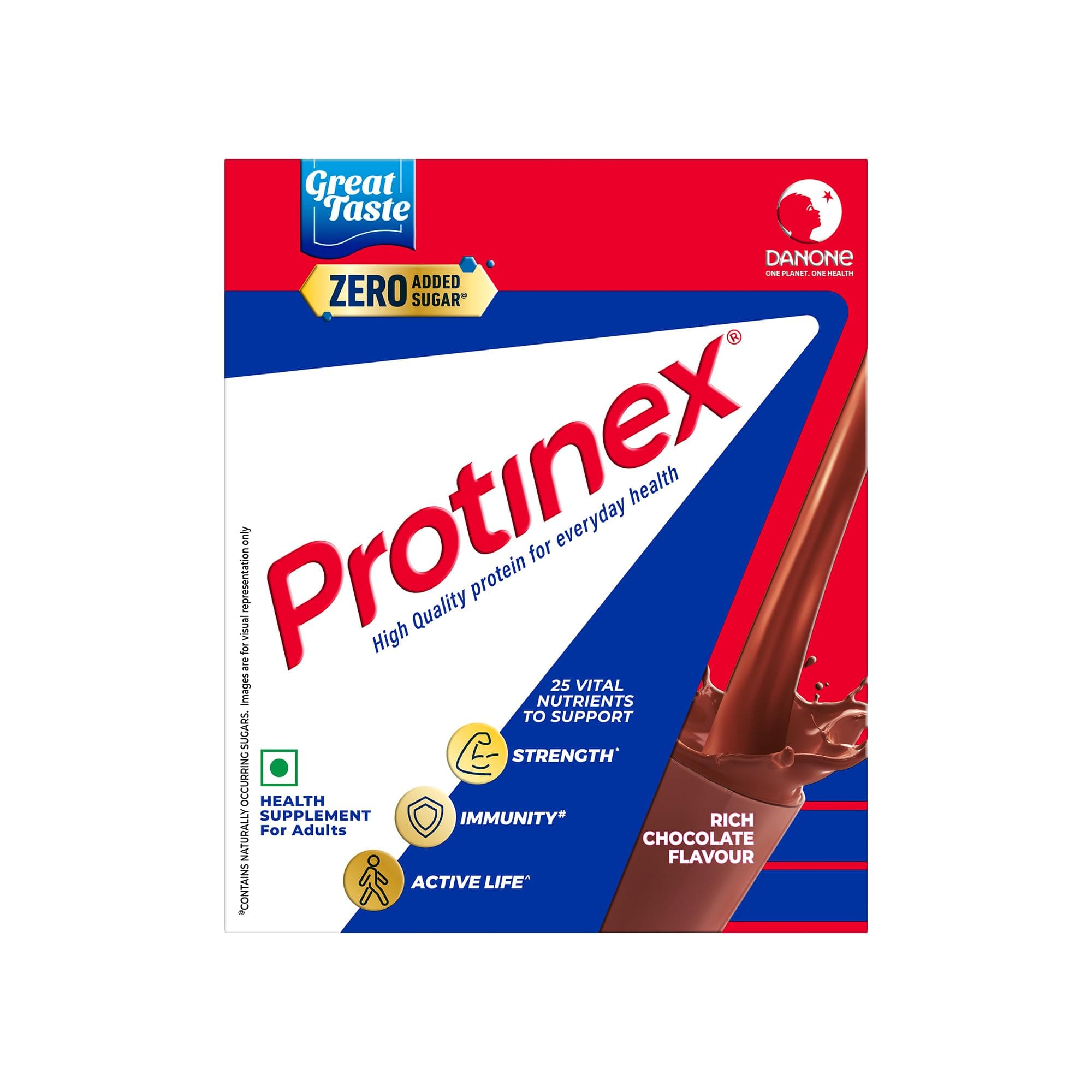 Protinex Tasty Chocolate, 200G|40% daily protein is when prepared with 200ml milk for strong muscles| high Protein | Zero added sugar| Nutrional drink for men, women