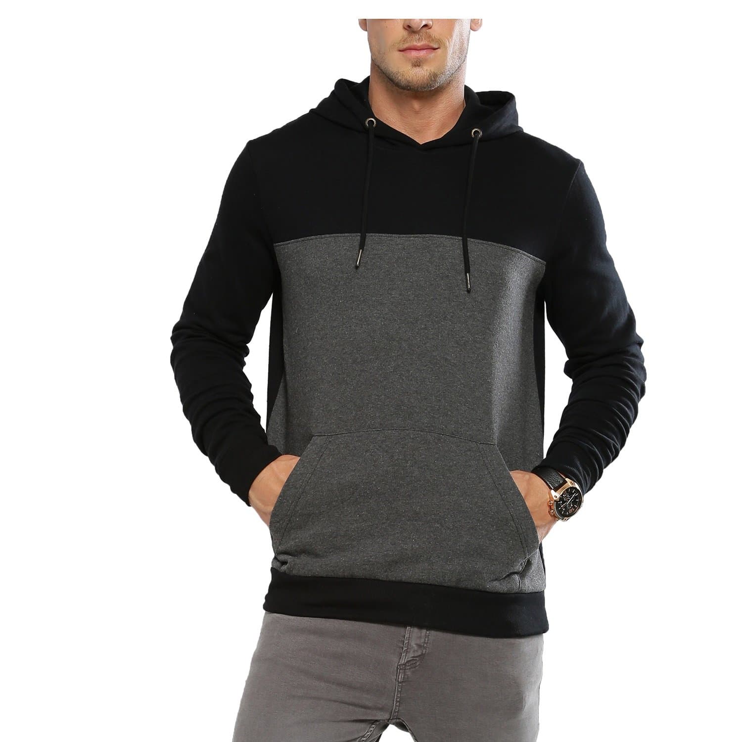 Genius18 Mens Black Charcoal Sweatshirt