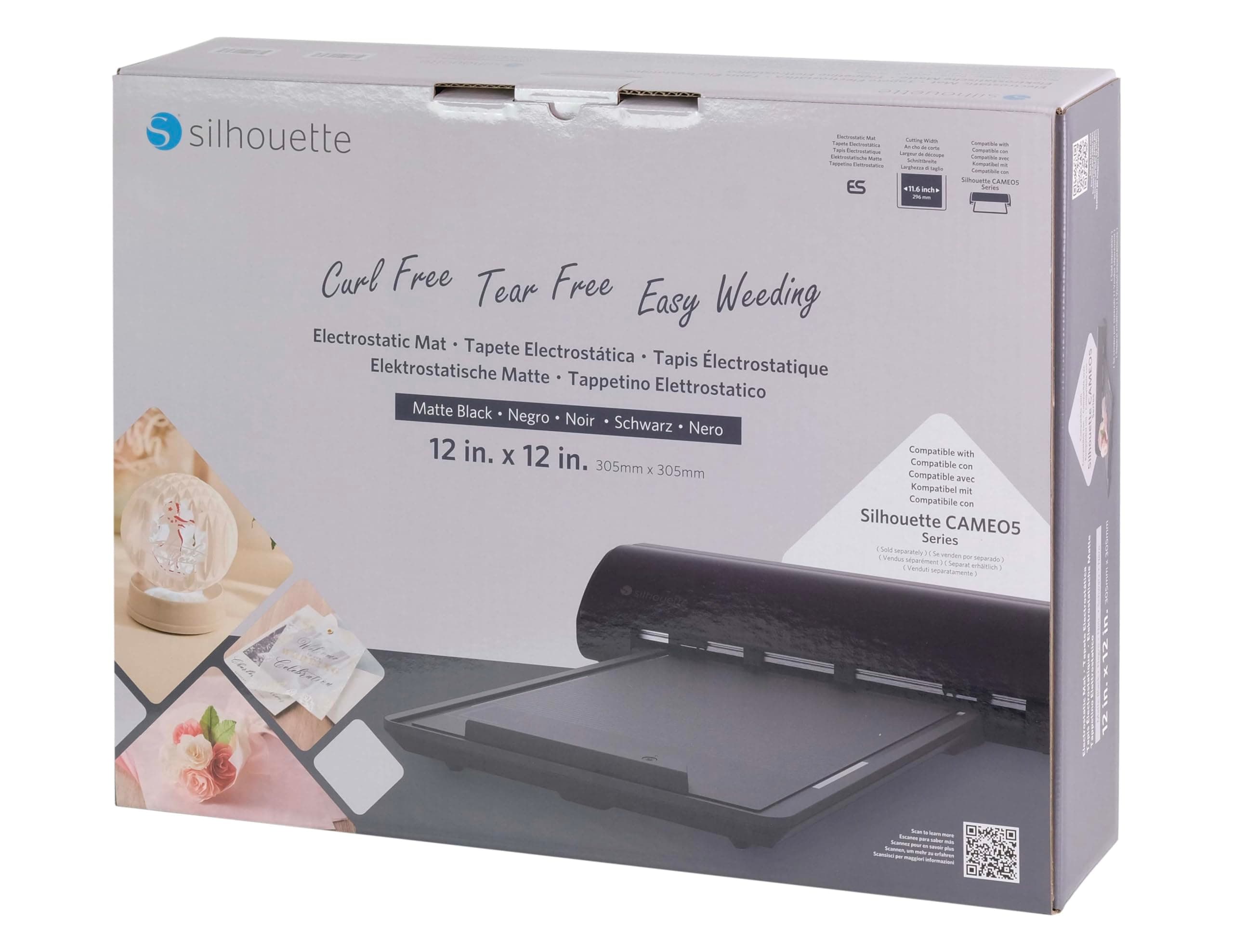 Electrostatic Cutting Mat for use with Cameo 5 and Cameo 5 Plus models - 12 x 12 (Matte Black)