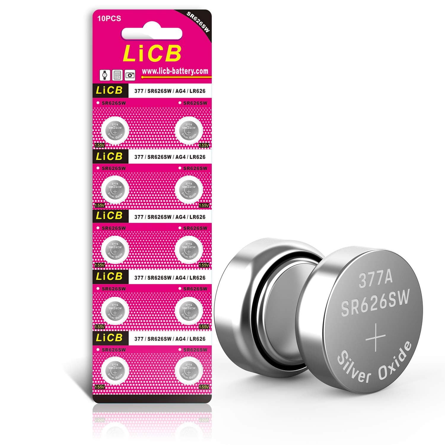 10 PCS SR626SW 377 AG4 1.5V Button Cell Watch Batteries
