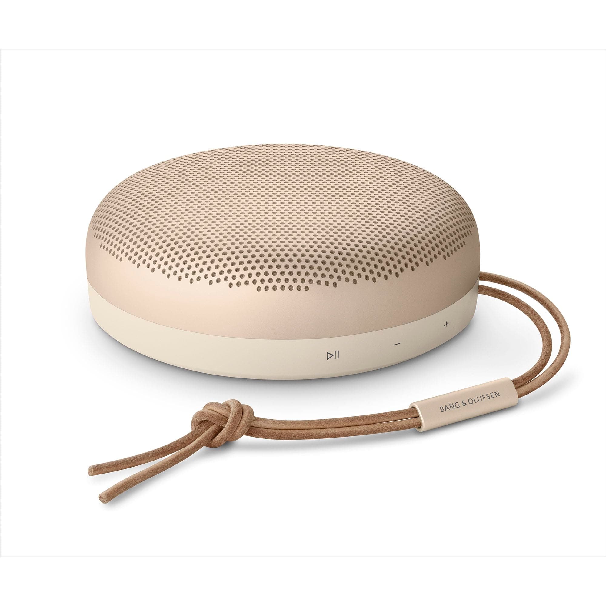 Bang & Olufsen Beosound A1 (2nd Gen) – Portable Waterproof Bluetooth Speaker (IP67), 360 Sound, Alexa Voice Control, 18 Hours Battery, Compact Wireless Speaker for Outdoors & Travel - Gold Tone