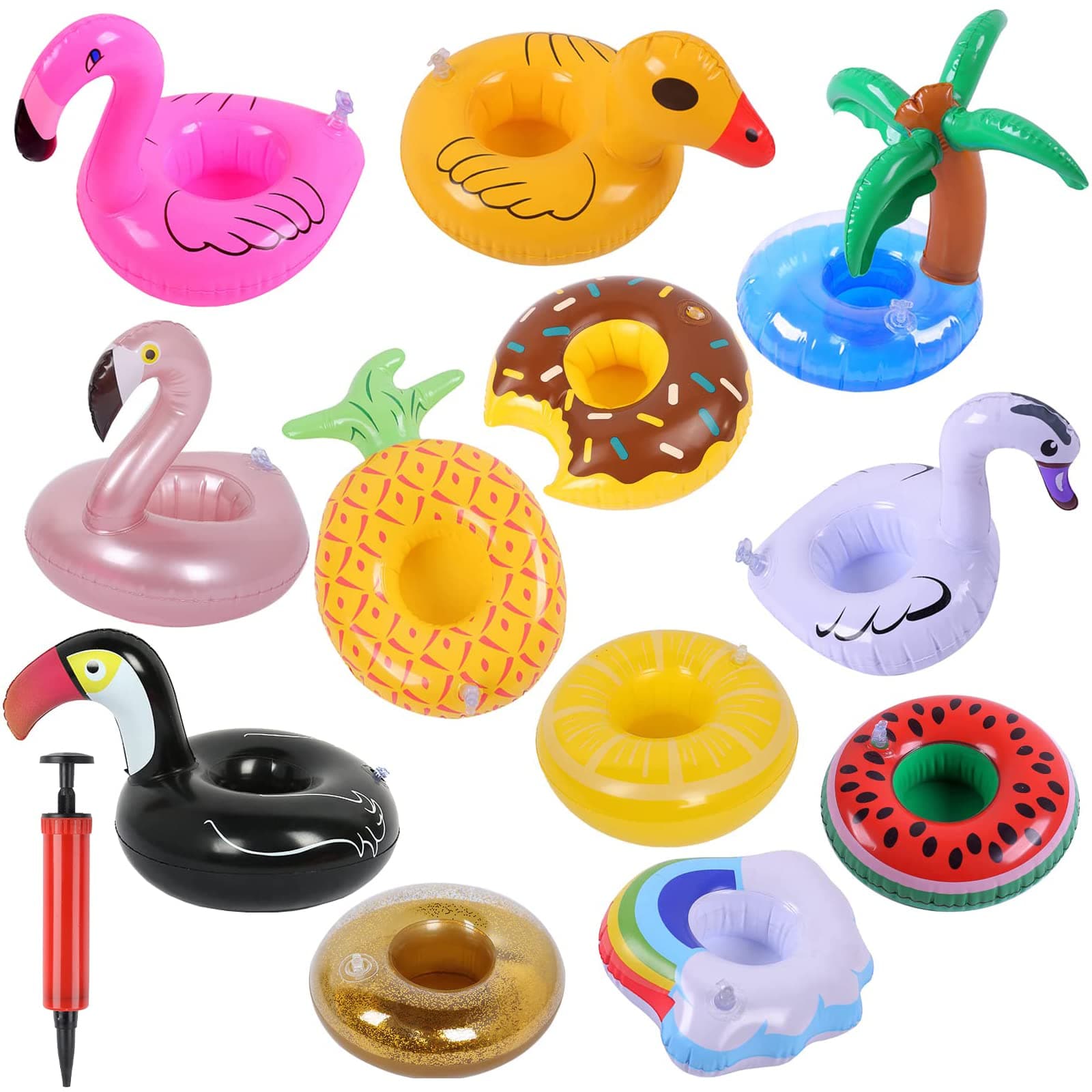 Kleeblatt Pool Drink Floaties, Inflatable Drink Holders Floating Cup Holders Drink Floats for Pool Party
