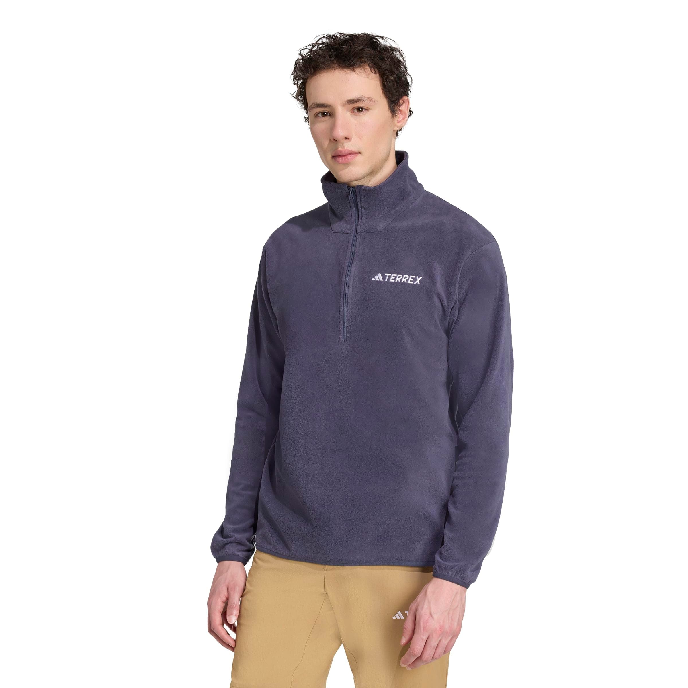 adidas mens Terrex Multi Essentials Half-zip Fleece Hiking Jacket