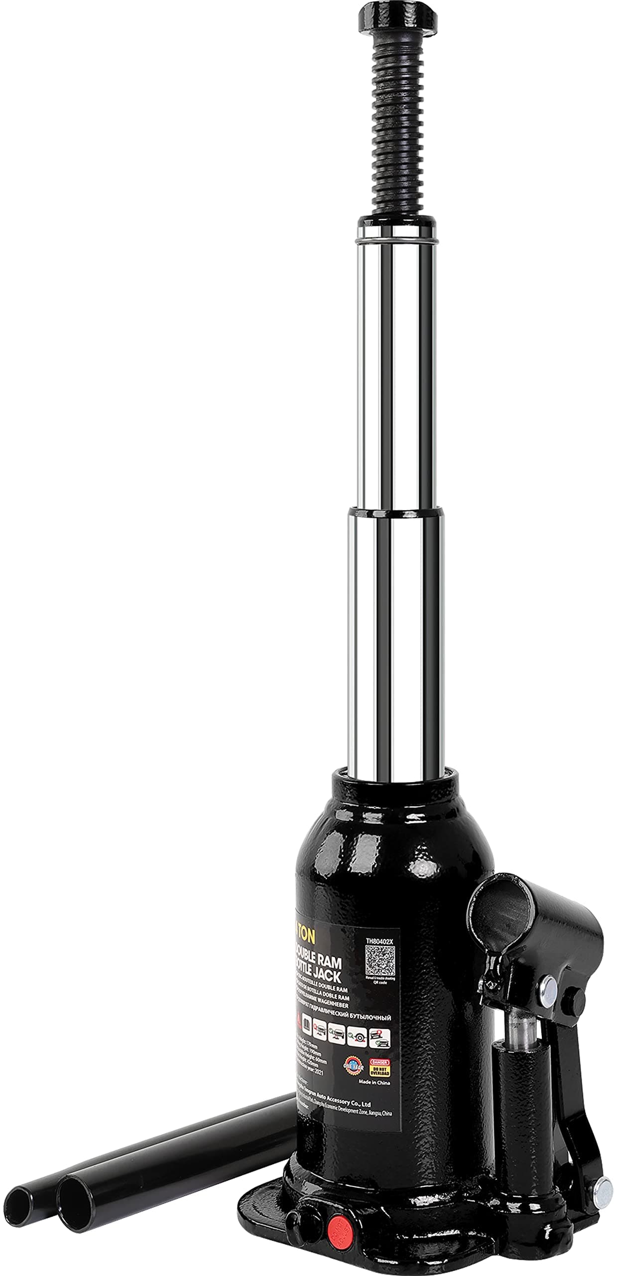 Torin 4 Ton (8,000 LBs) Double Ram Welded Bottle Jack for Car Auto Repair and House Lift, ATH80402XB