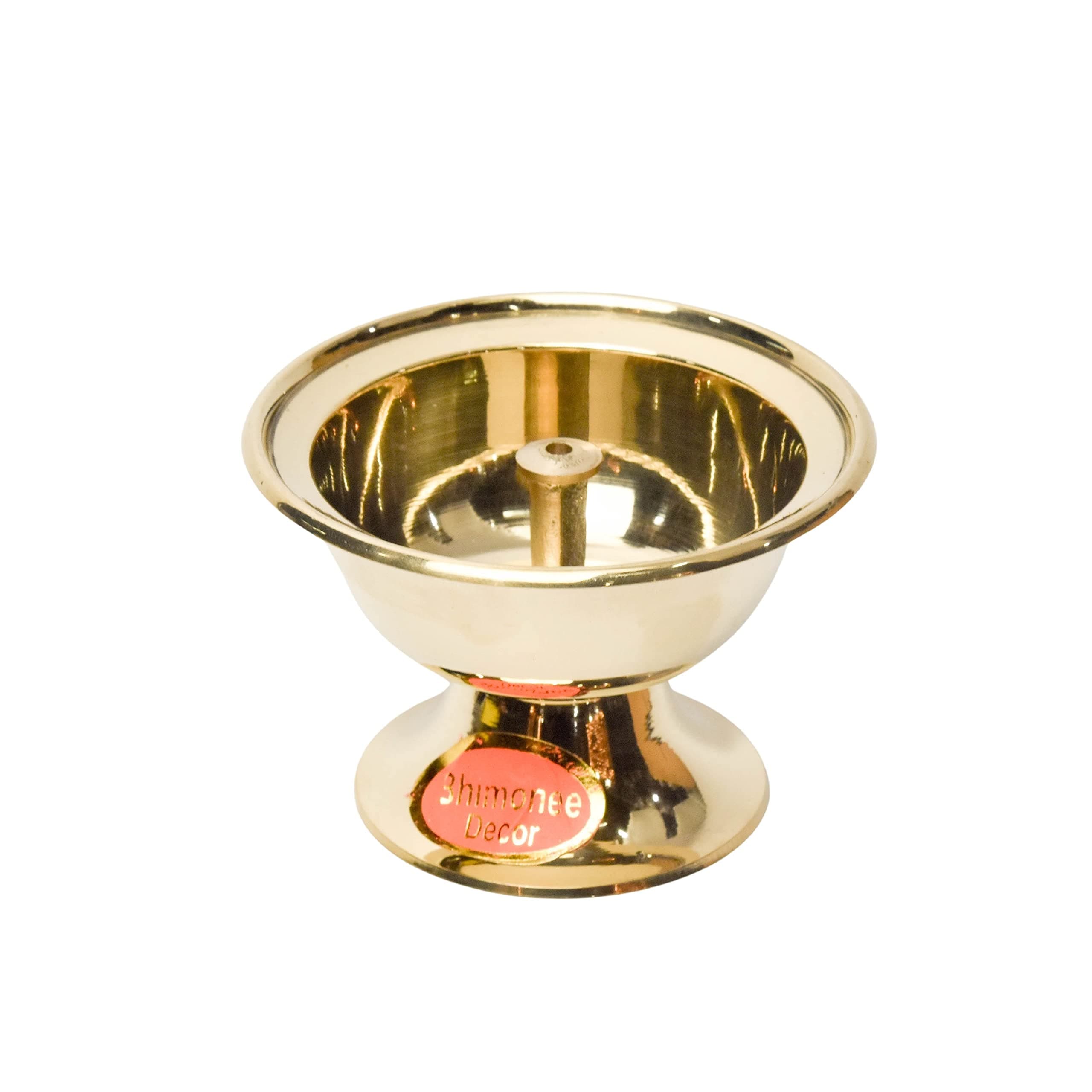 Bhimonee Decor | Pure Brass Pyalla Nanda Deep | Deepak | Diya for Pooja Purposes | 2.4 Inches | 170 gm | Traditional Brass Diya for Spiritual & Home Décor