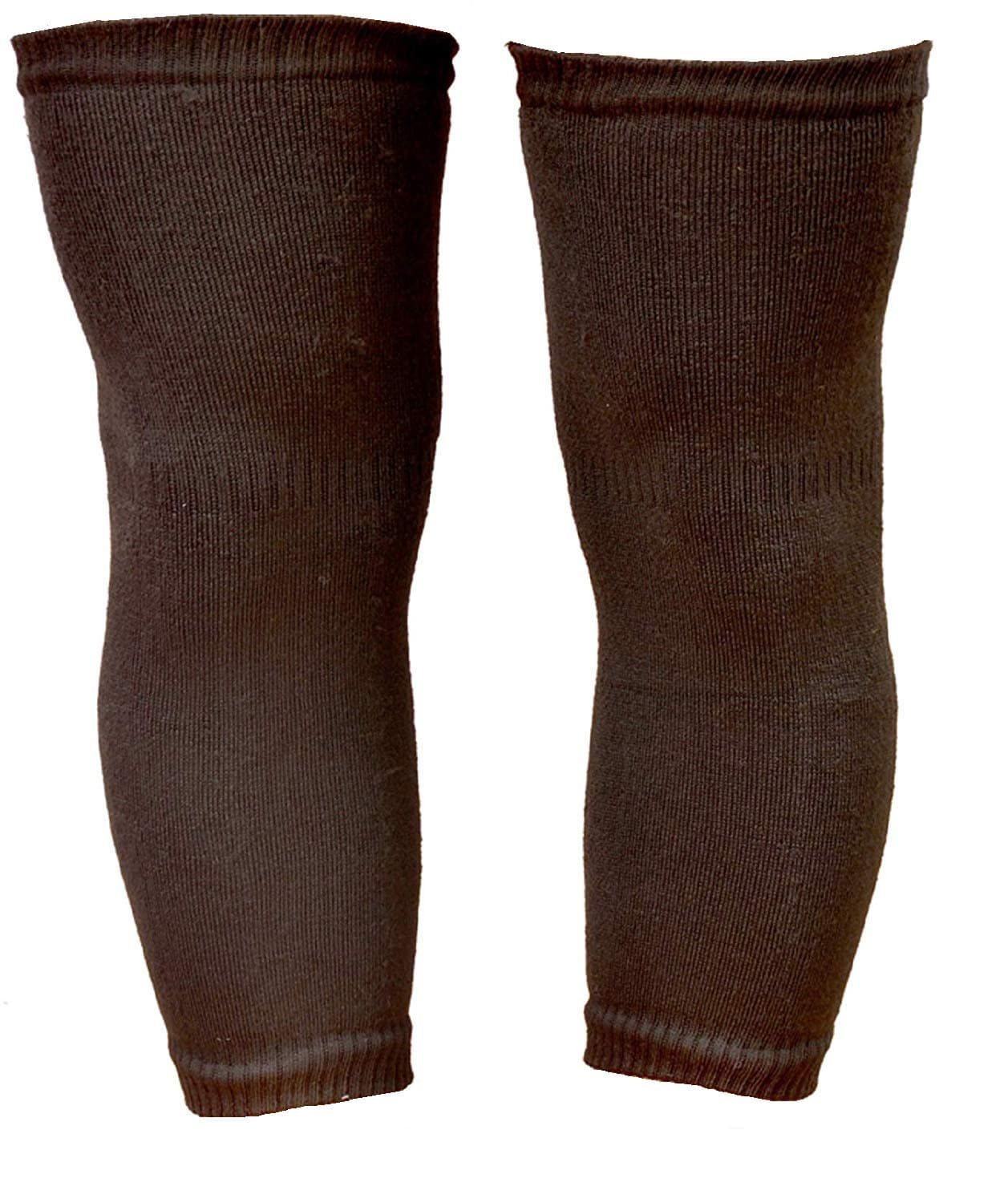 Magic Attitude Unisex Wool Warm Winter Protective Knee Cap Socks Pack of 1 Pair (Brown;Free Size)