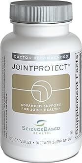 ScienceBased Health JointProtect – Advanced Joint Support with Glucosamine Sulfate, Boswellia (30% AKBA), Longvida Curcumin, FruiteX-B, & Vitamin C – for Flexibility & Cartilage Health – 120 Capsules