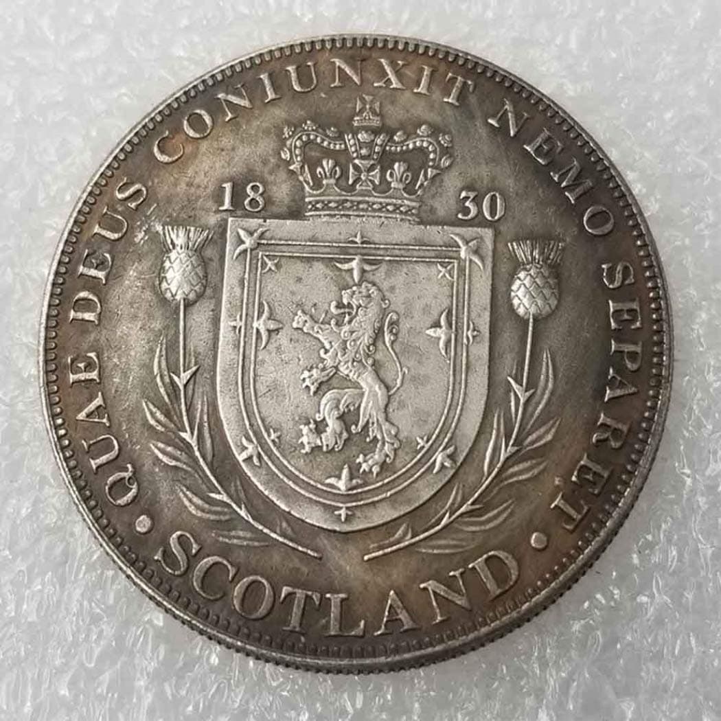 XDLiu Best Scottish Shield Silver Plated Old Dollar - 1830 UK Coin Collectible