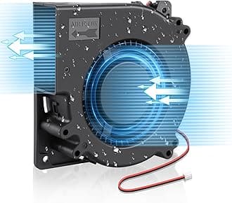 Wathai 12V DC 120mm x 32mm Blower Fan IP67 Waterproof Dual Ball Brushless Motor 5inch 2Pin High Airflow for DIY Inflatable or Exhaust Cooling