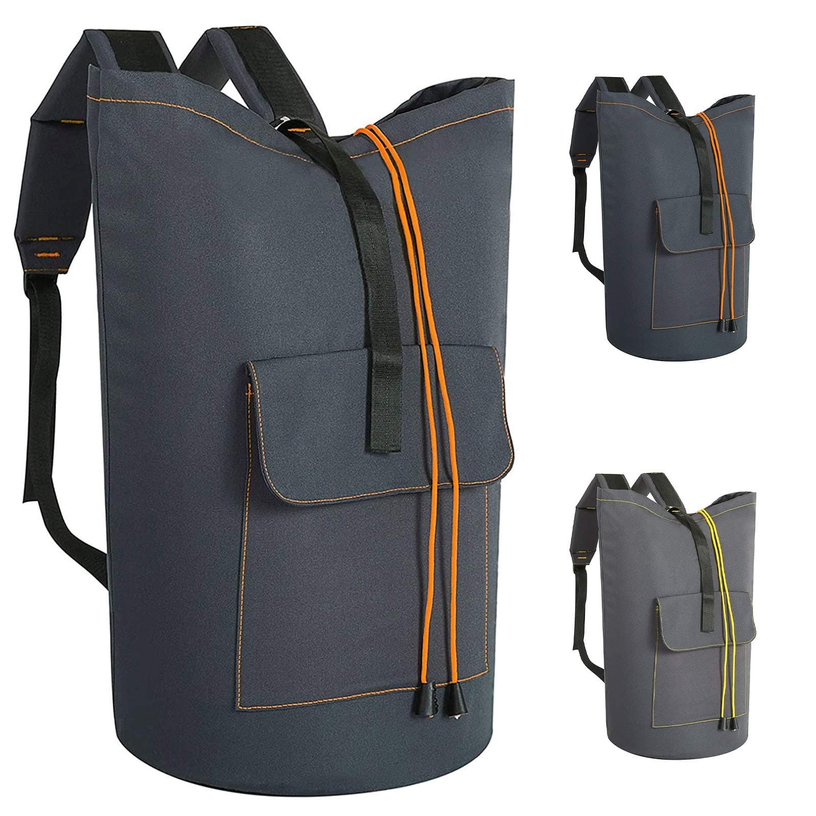 ZERO JET LAG 115L Extra Large Laundry Bag Heavy Duty Backpack with Straps Pockets Hanging Laundry Hamper College Essentials Storage Basket Storage Bag Dorm Home(Dark Grey,XL)