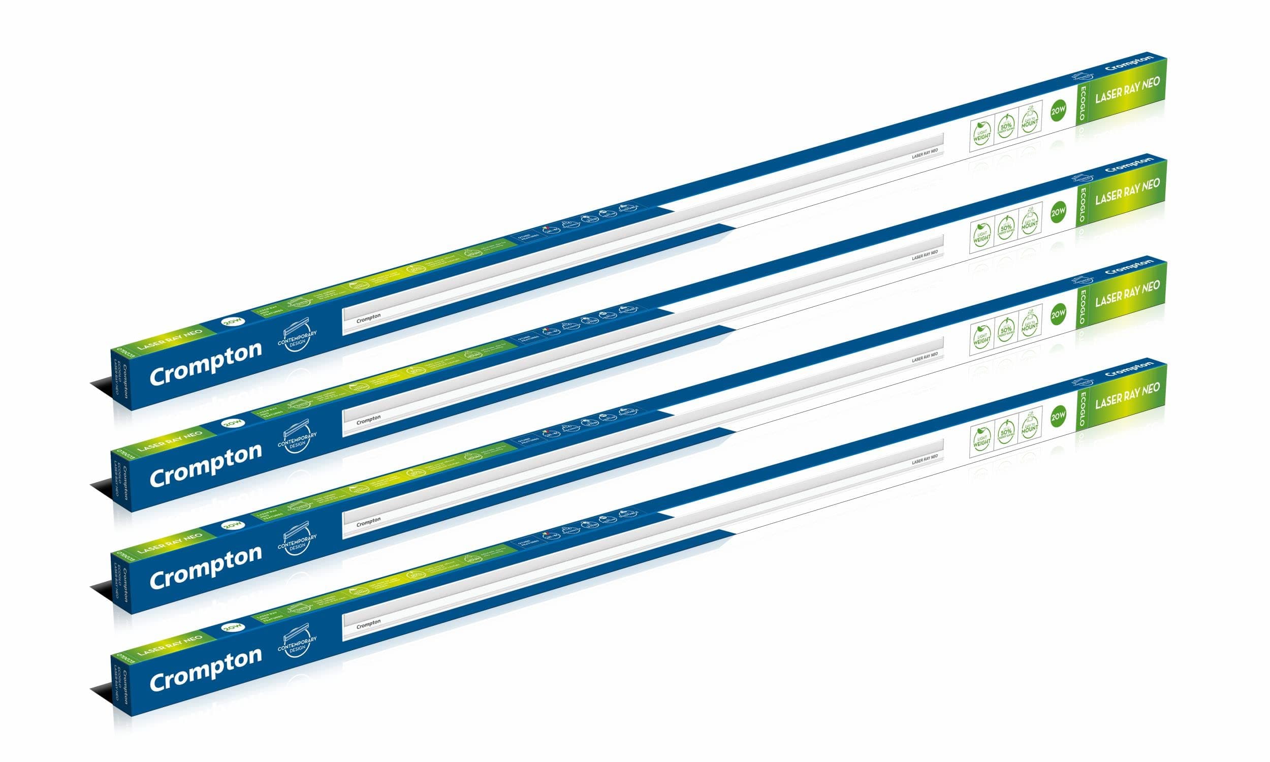 Crompton Laser Ray Neo 28W LED Batten (Natural White) - Pack of 4