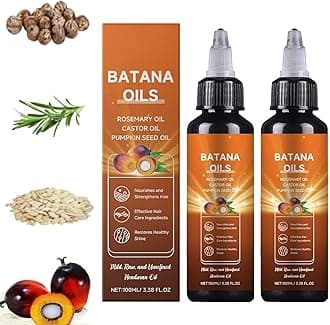 Batana Oil for Hair, 4-in-1 Liquid, Rosemary, Pumpkin Seed & Castor Oil, Unisex Adult, Unscented, 2Pcs, 1 Fl Oz