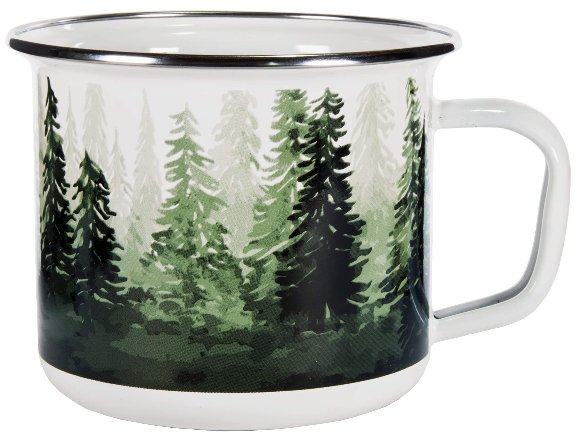FG28 - Forrest Glen Pattern - Enamelware Grande Mug - by Golden Rabbit
