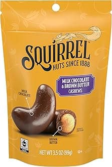 Squirrel Brand Milk Chocolate & Brown Butter Cashews, 3.5 Ounces, Resealable ...