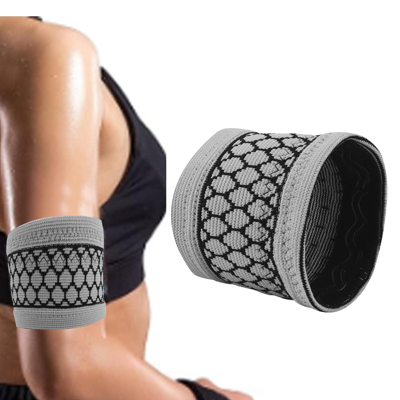 Diabetic Arm Band for CGM Sensor Protective Dia Band suits Freestyle Libre Medtronic Dexcom Sensor Cover for Medical Device GRAY (XS)