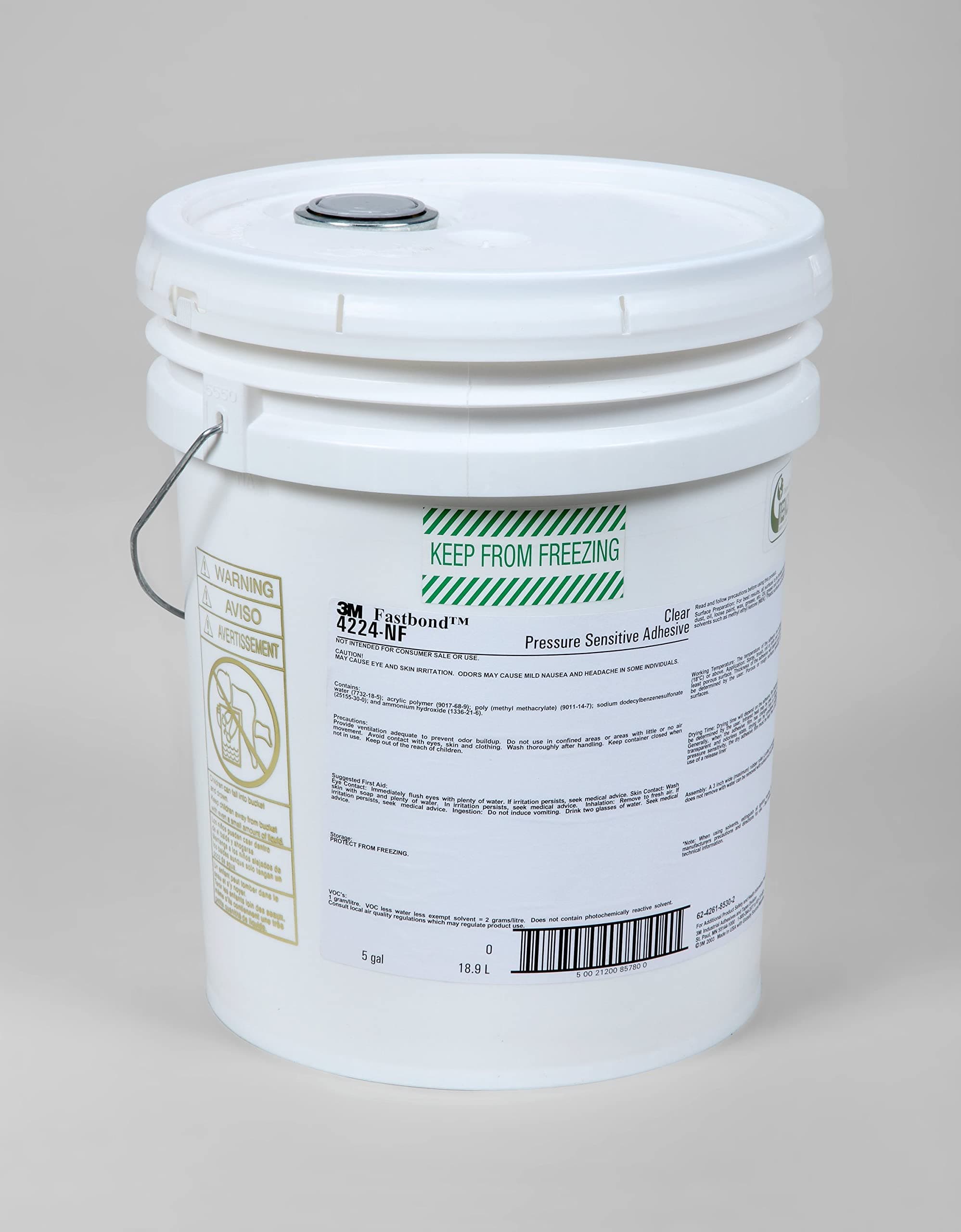 3M 85780 General Purpose,Pail,5 gal,Clears