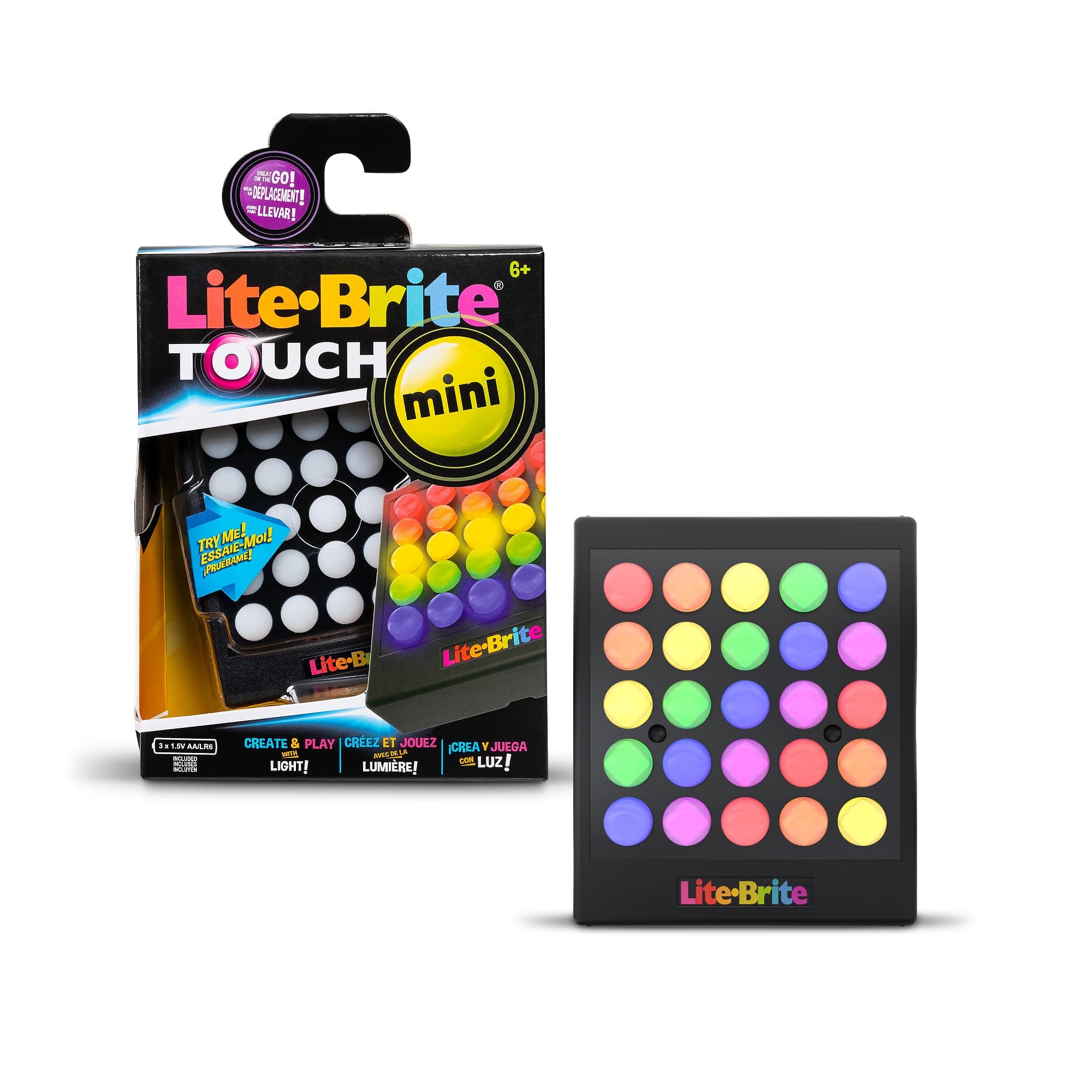Lite Brite Mini Touch, Create Art with Light, Enhances Creativity, Gift for Girls and Boys Ages 6+