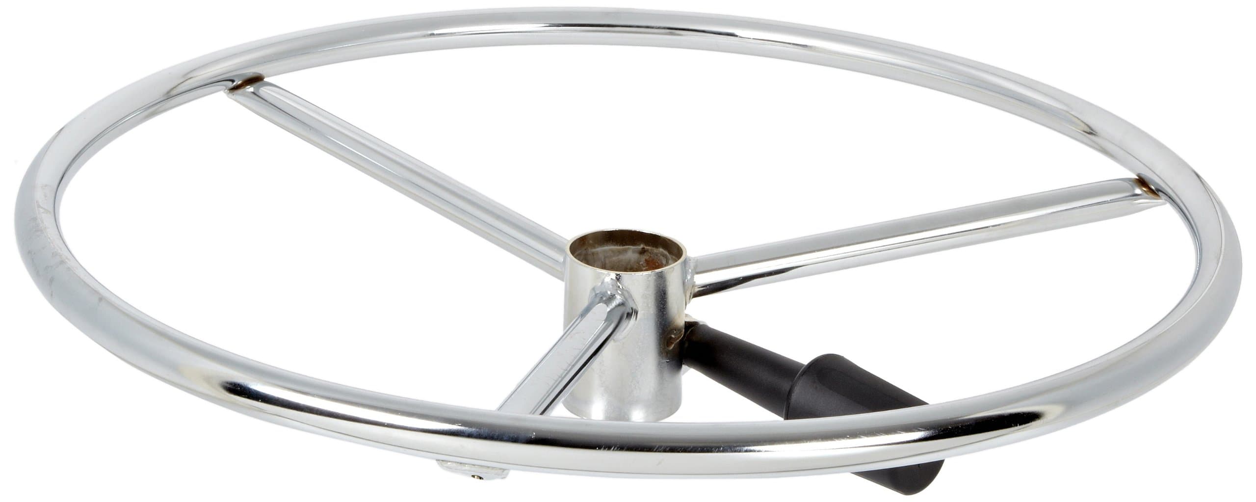Milagon WS05 Chrome Plated Footring with Separate Clamp and Plastic Bushing for Clean Room and ESD Chairs, 20" Diameter