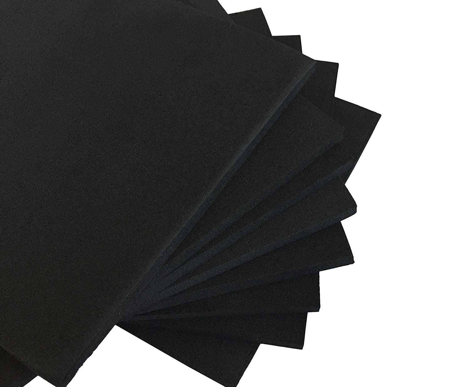 XCEL Foam Rubber Padding Acoustic Damper Anti-Vibration Closed-Cell Pads 6" x 6" x 1/4" (16 Pieces)