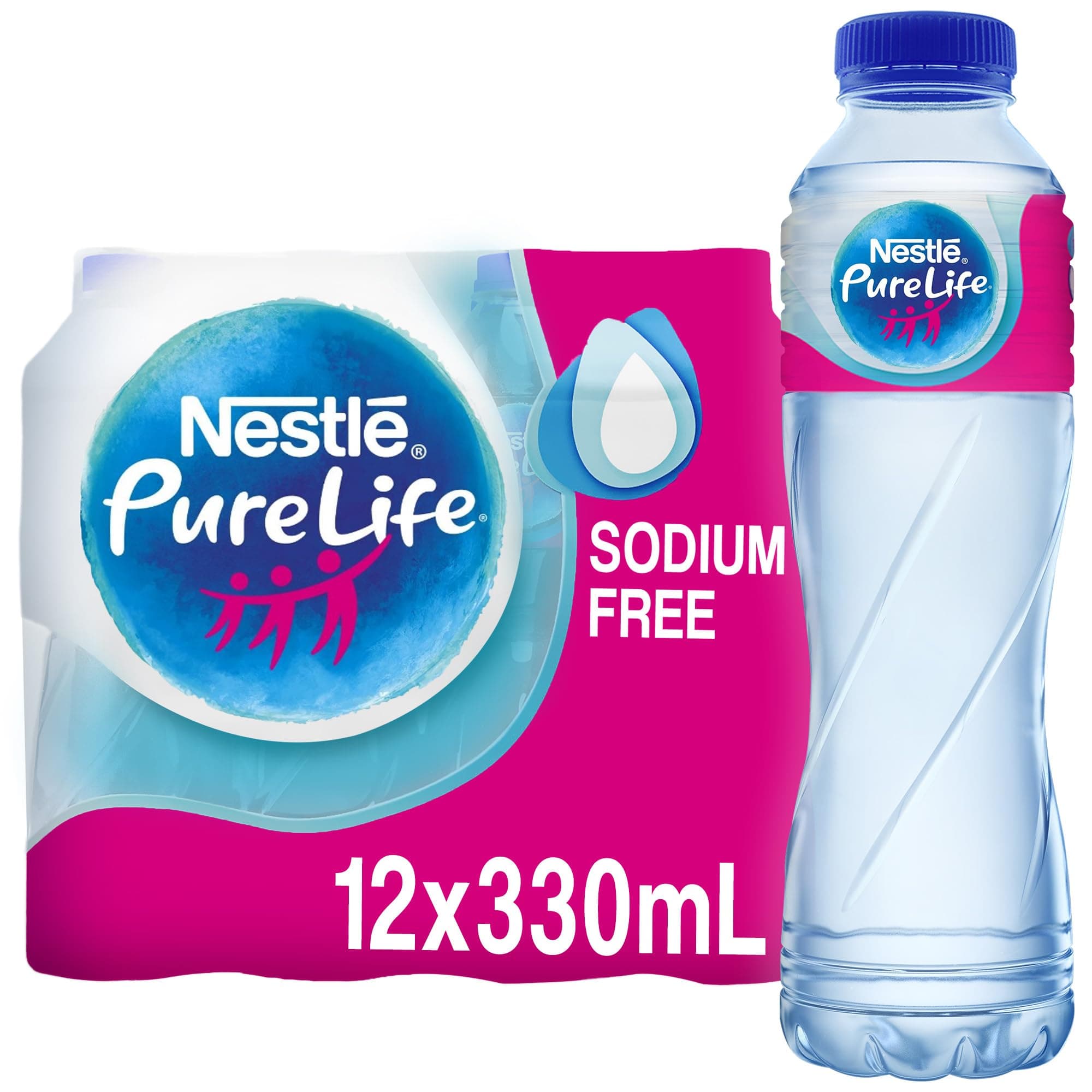 – Nestlé Pure Life, Low Sodium, Bottled Drinking Water, 12 x 330 ml
