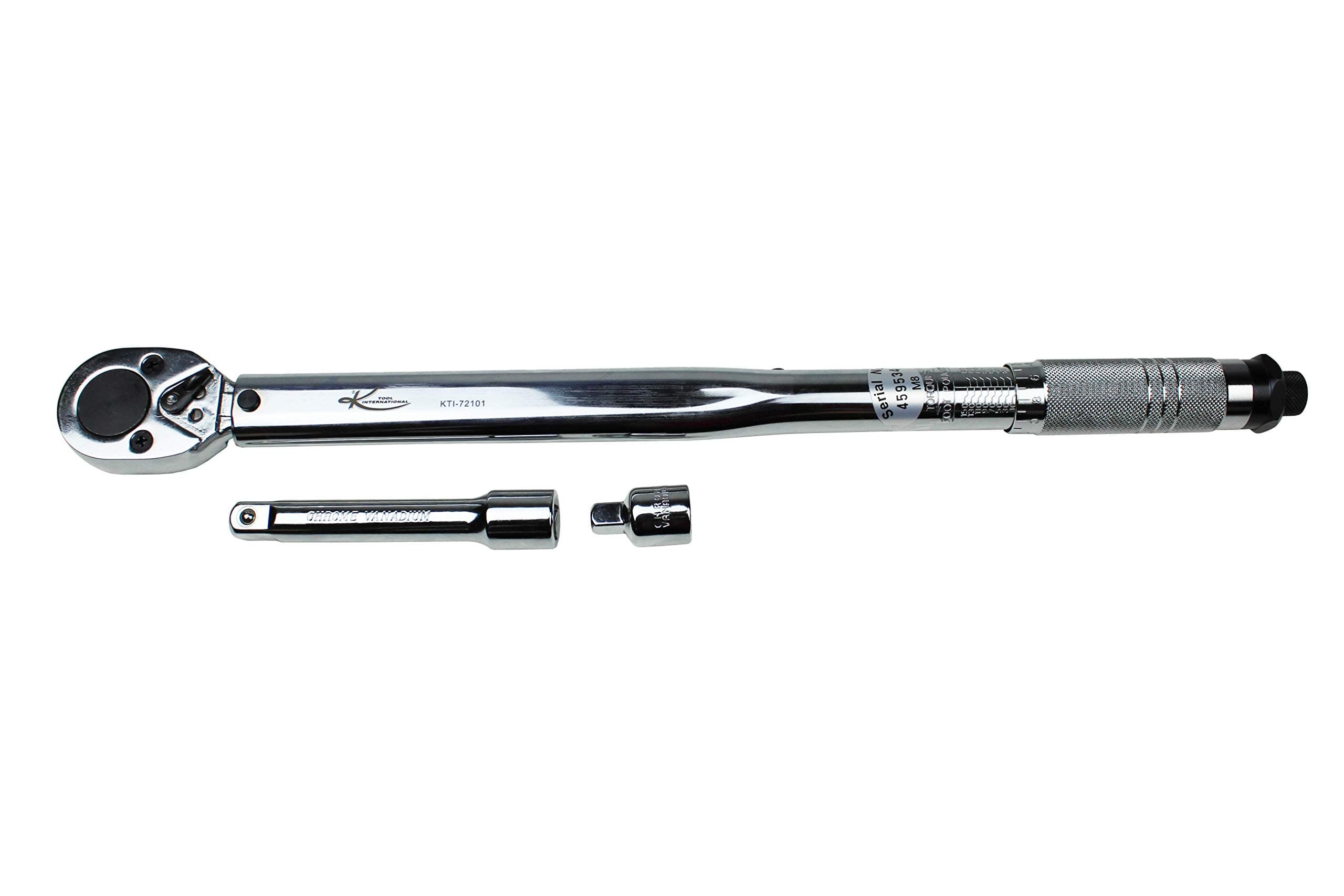K Tool International - 1/2" Drive Click Torque Wrench, 10-150 ft/lbs. Capacity, KTI72101