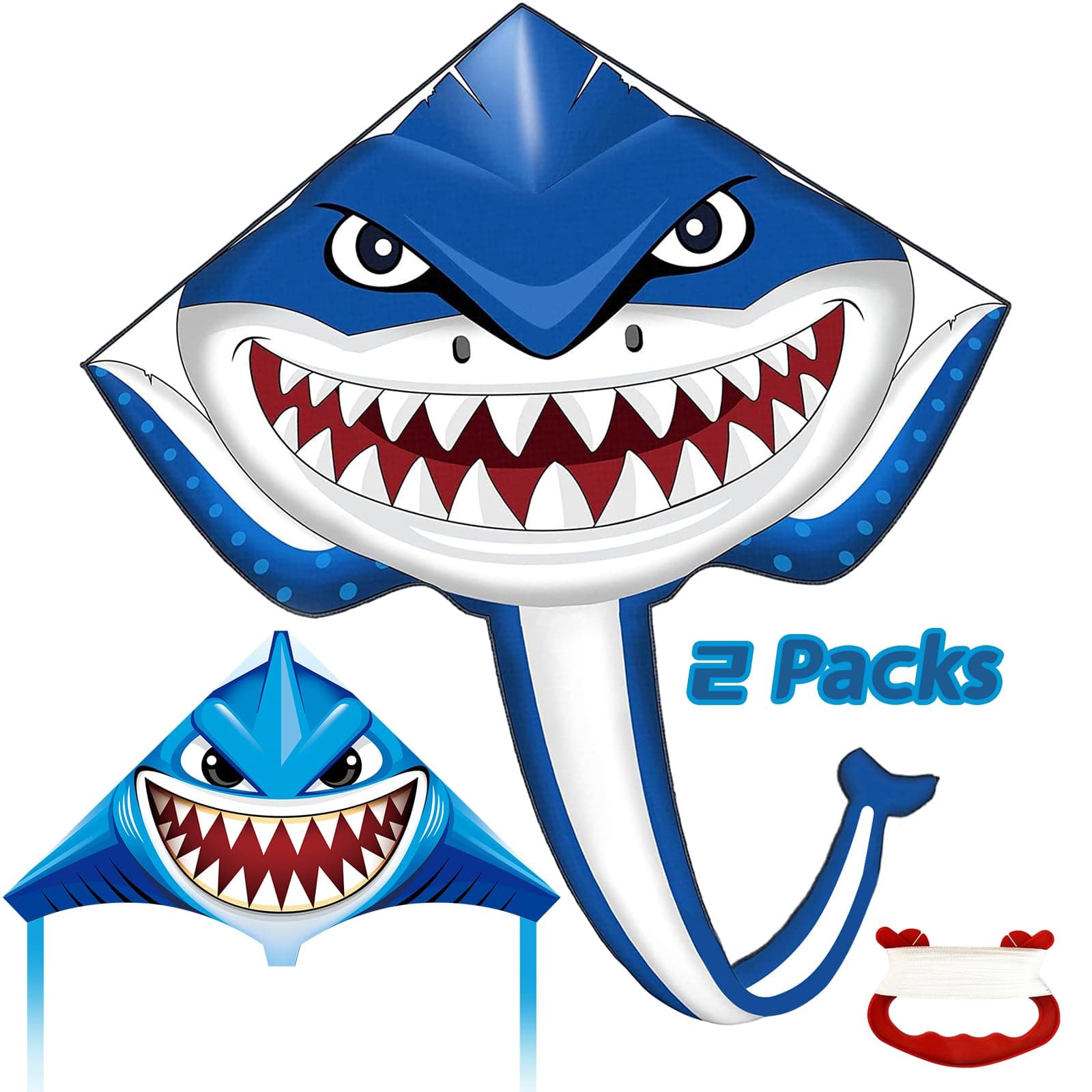 Kids & Adults 2 Pack Kites - Large & Mini, Easy to Fly, Perfect for Beach & Birthday Gifts, Ages 4-12