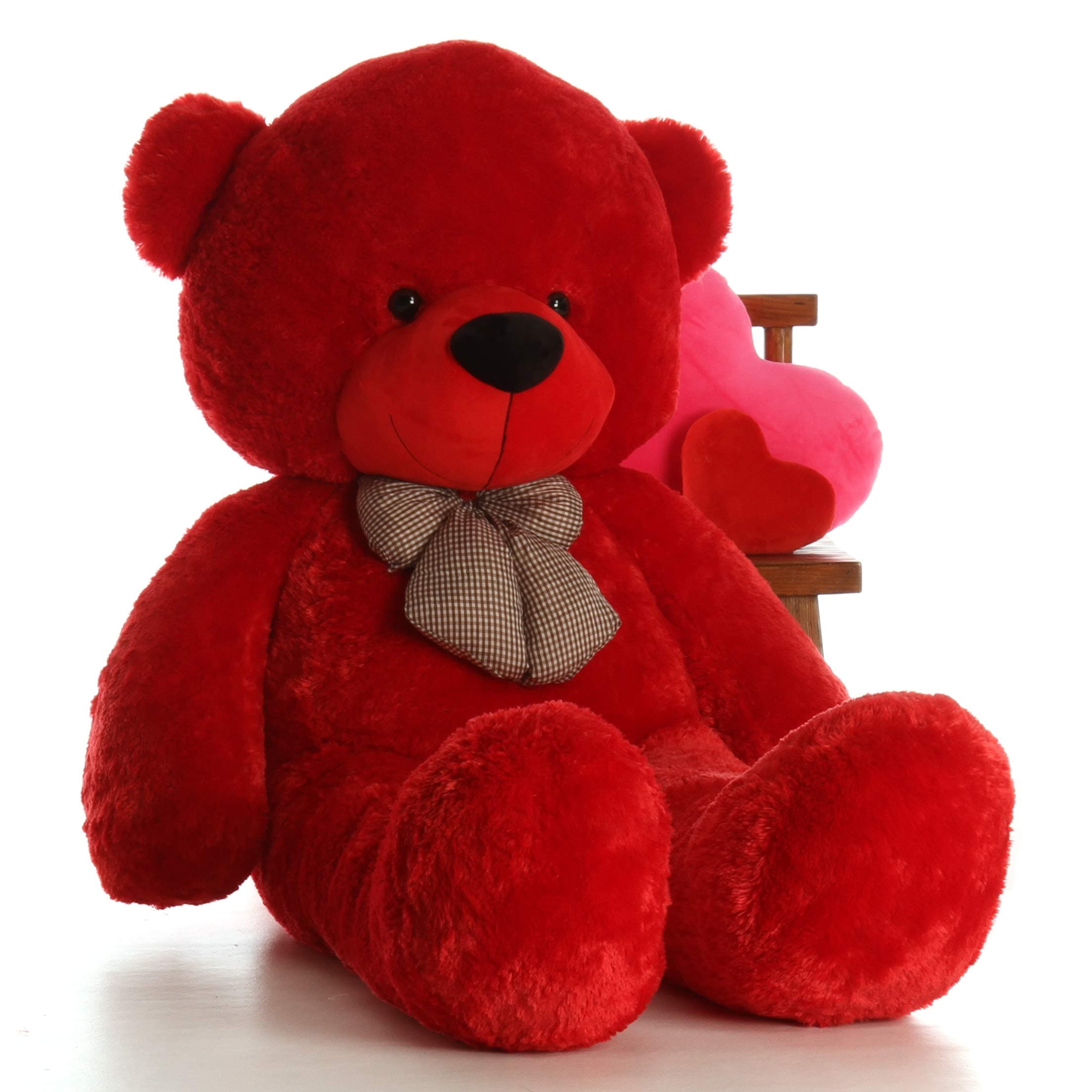 Giant Teddy Brand 6 Foot Life Size Ruby Red Big Plush Teddy Bear Bitsy Cuddles