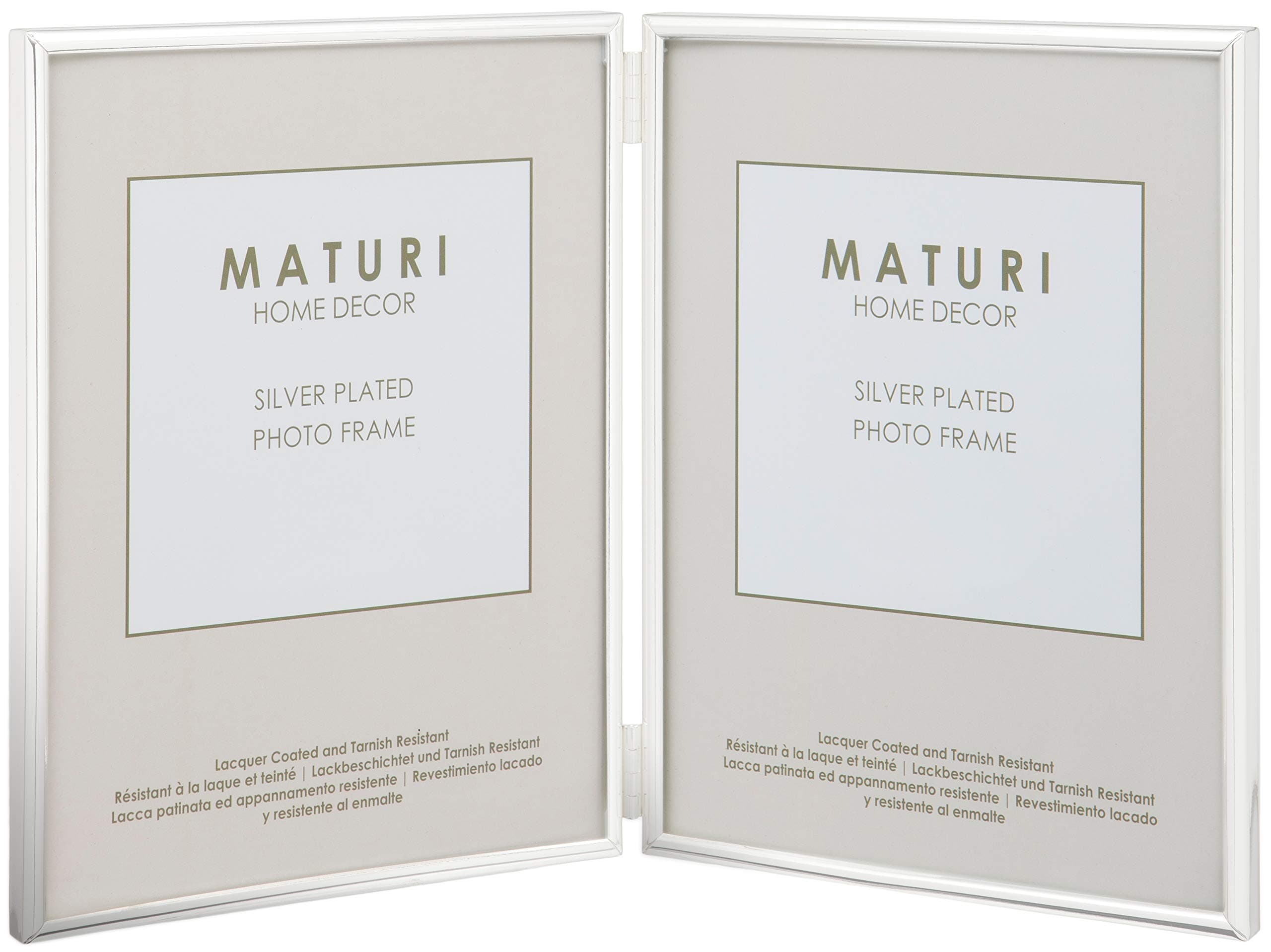 Thin Edge Double Silver Plated Frame - 3.5" x 5"