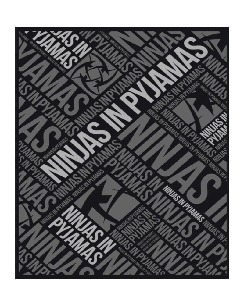 Ekelund Ninjas in Pyjamas Cotton Throw