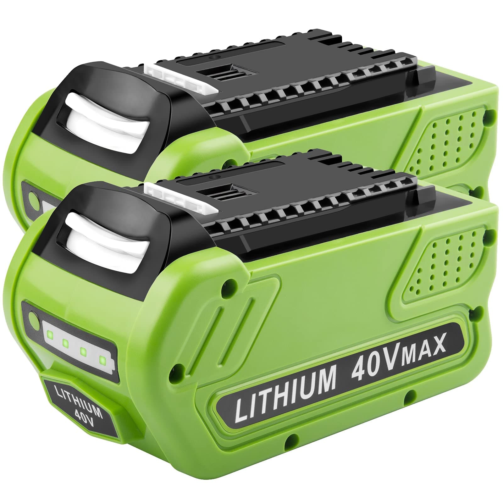 2 Pack 29472 6000mAh 40V Lithium Battery Replacement for GreenWorks 40V 29472 29462 2901319 24282 24252 21332 25322 20672 2101602 20312 24322 21362 26272 Batteries for Cordless Power Tools
