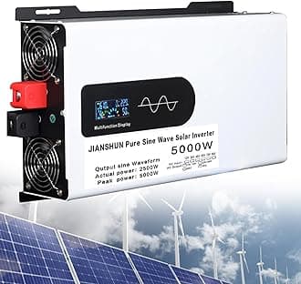 5000W Hybrid Solar Inverter,DC 12V 24V 48V to 110V/220V AC Phase Inverter with Pure Sine Wave Inverter,Parallel inverters,for Home Energy Storage,48Vto220V