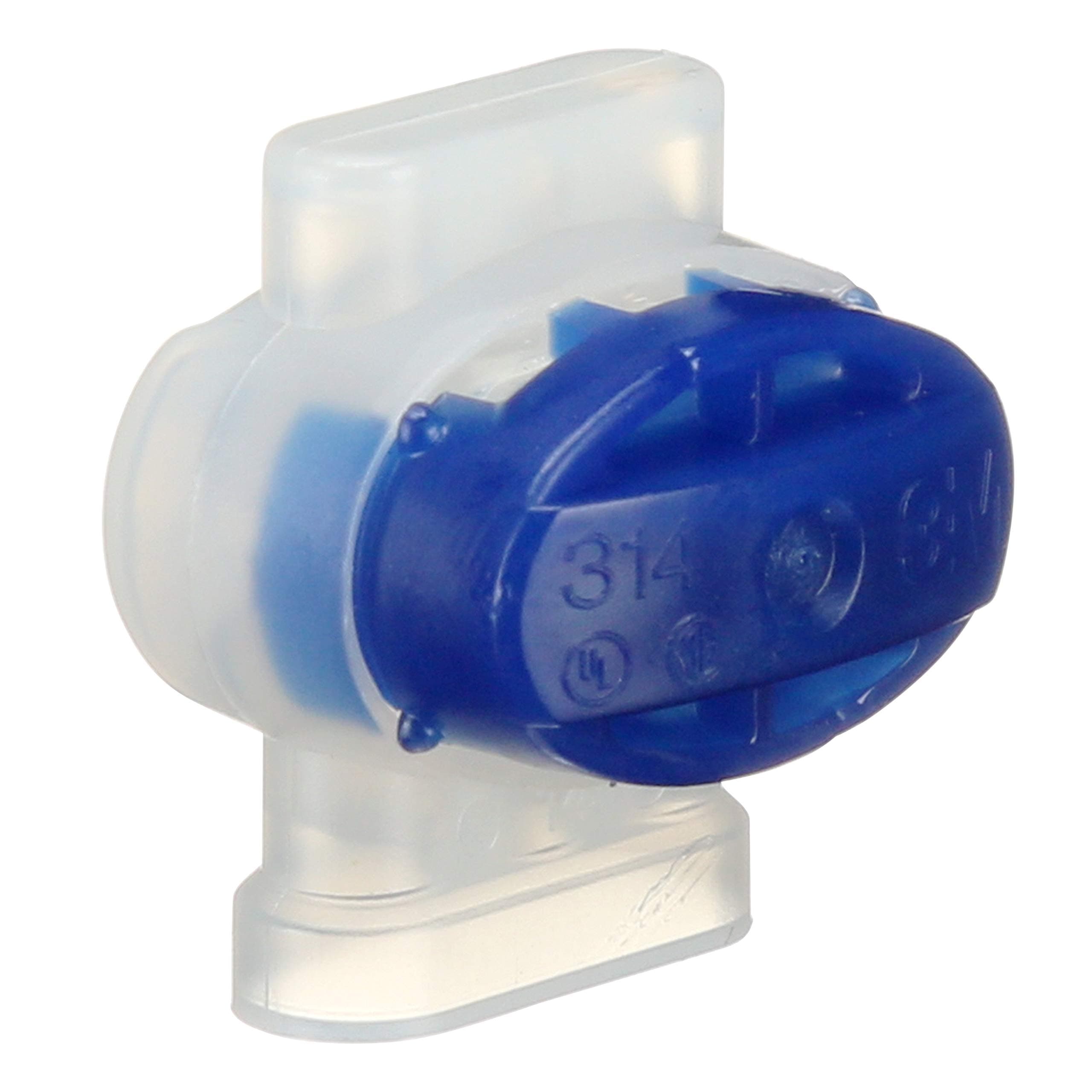 Scotchlok Electrical IDC 314-POUCH, Pigtail, Self-Stripping, Blue, 22-14 AWG