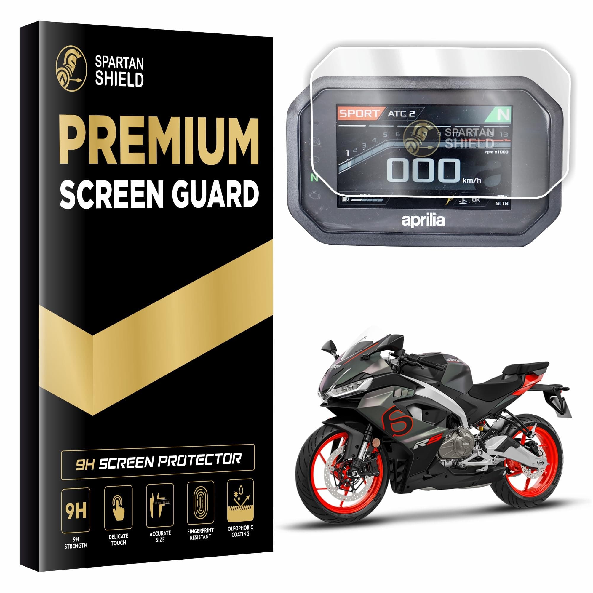 Digital Meter Screen Protector For APRILIA RS457 || Anti Scratch || Water Resistant || 5 INCH TFT Instrument Cluster Guard || Aprillia RS 457 Bike Console Accessory [Not Tempered Glass]