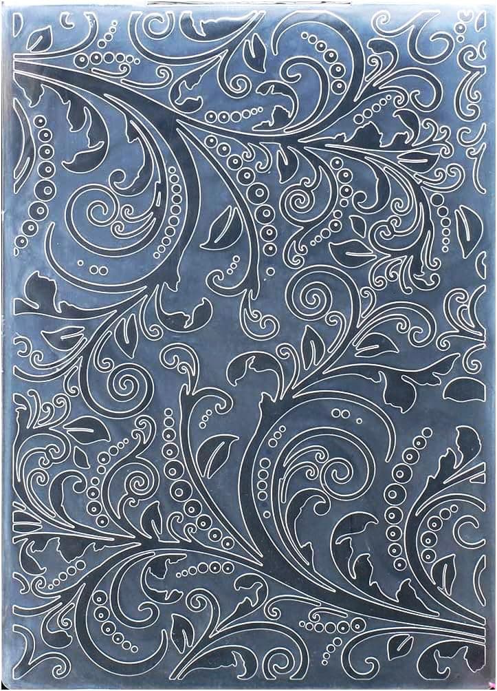 BOTARO Kwan Crafts Leaf Plastic Embossed Folder for Card Making, Scrapbooking and Other Paper Crafts