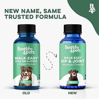 Advanced Hip and Joint Supplement for Dogs, Natural Extra Strength Dog Arthritis Pain Relief & Anti Inflammatory for Dogs Helps Limping, Mobility Issues, Hip Dysplasia, ACL Tears, 180 Tiny Pills