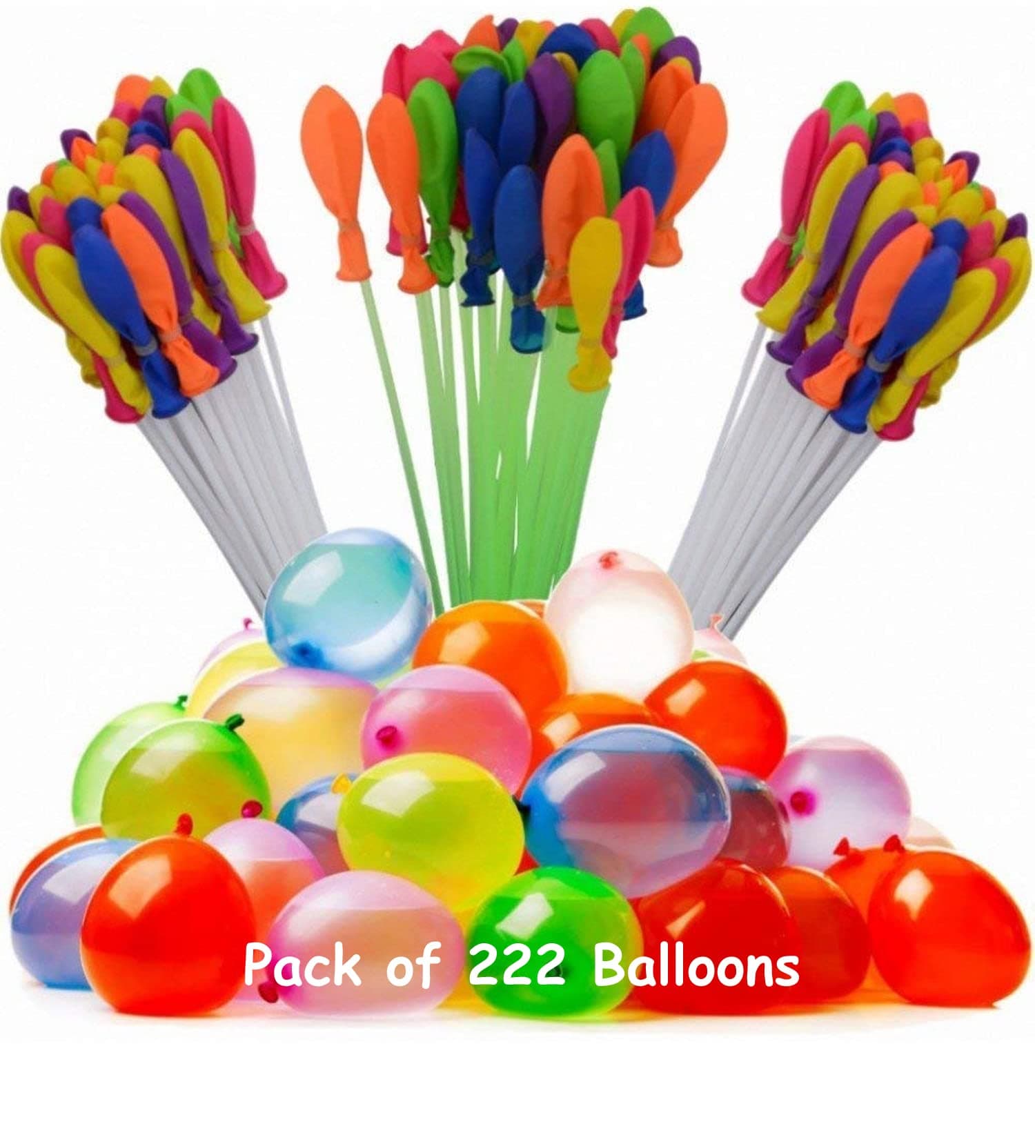Jiada Automatic Fill and Tie Magic Water Balloons for Holi - Multicolour (Pack of 6 (222 Balloons)