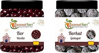 SEASONAL KART Bor Rasila & Borkut Gatagat I Sweet & Sour I Juicy Bor I Chatpati mini Churan Goli I Assorted bittersweet (800_Grams)