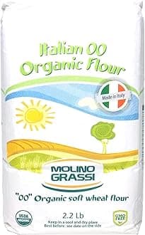 Molino Grassi USDA Organic Italian "00" Soft Wheat Flour - 2.2 lb (2 Pack) (1 Pack)