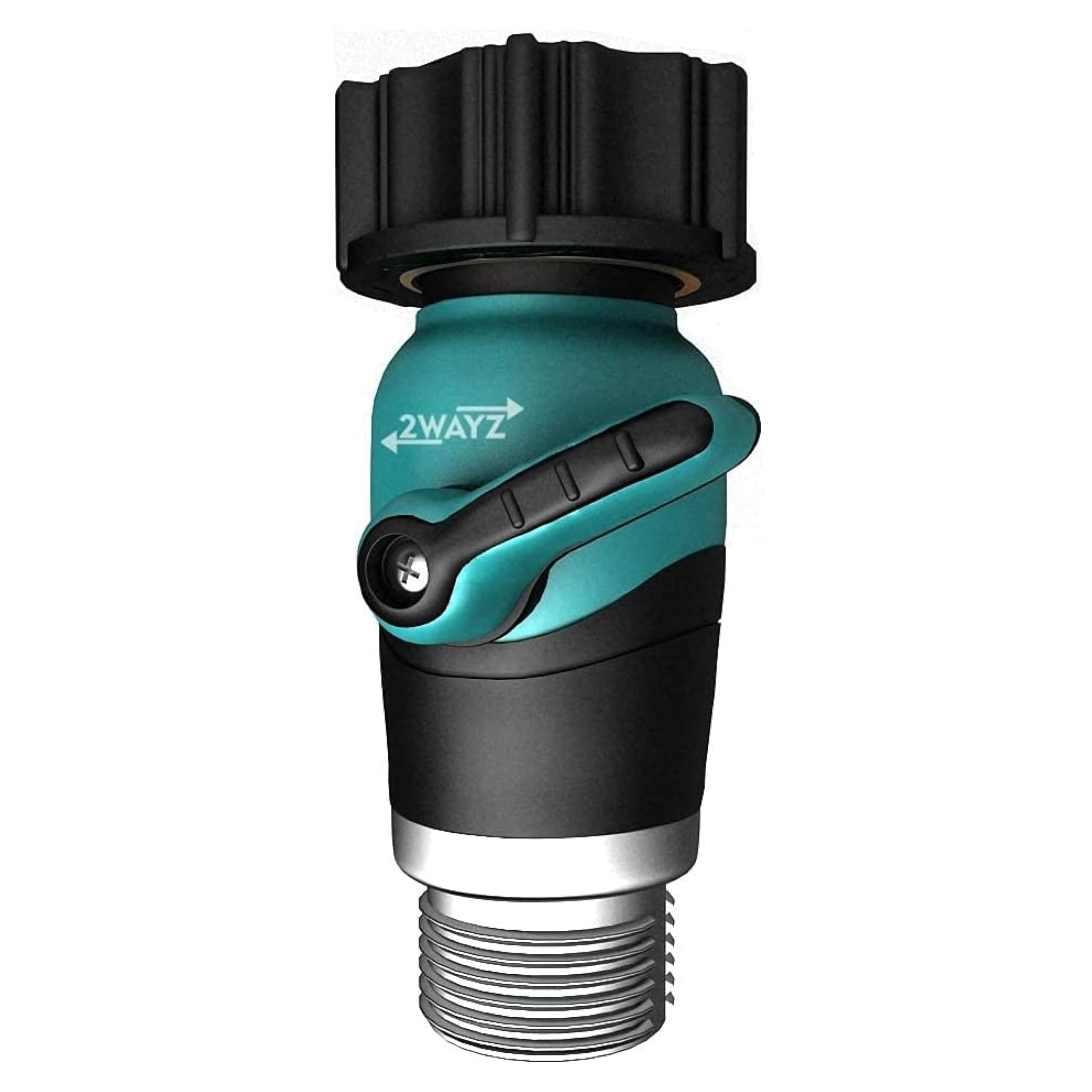 Garden Hose Quick Connect Outside Spigot Extender | Arthritis Friendly Fitting Shut Off Ball Valve Connector. Ergonomic, Aesthetic, and Highly Durable!