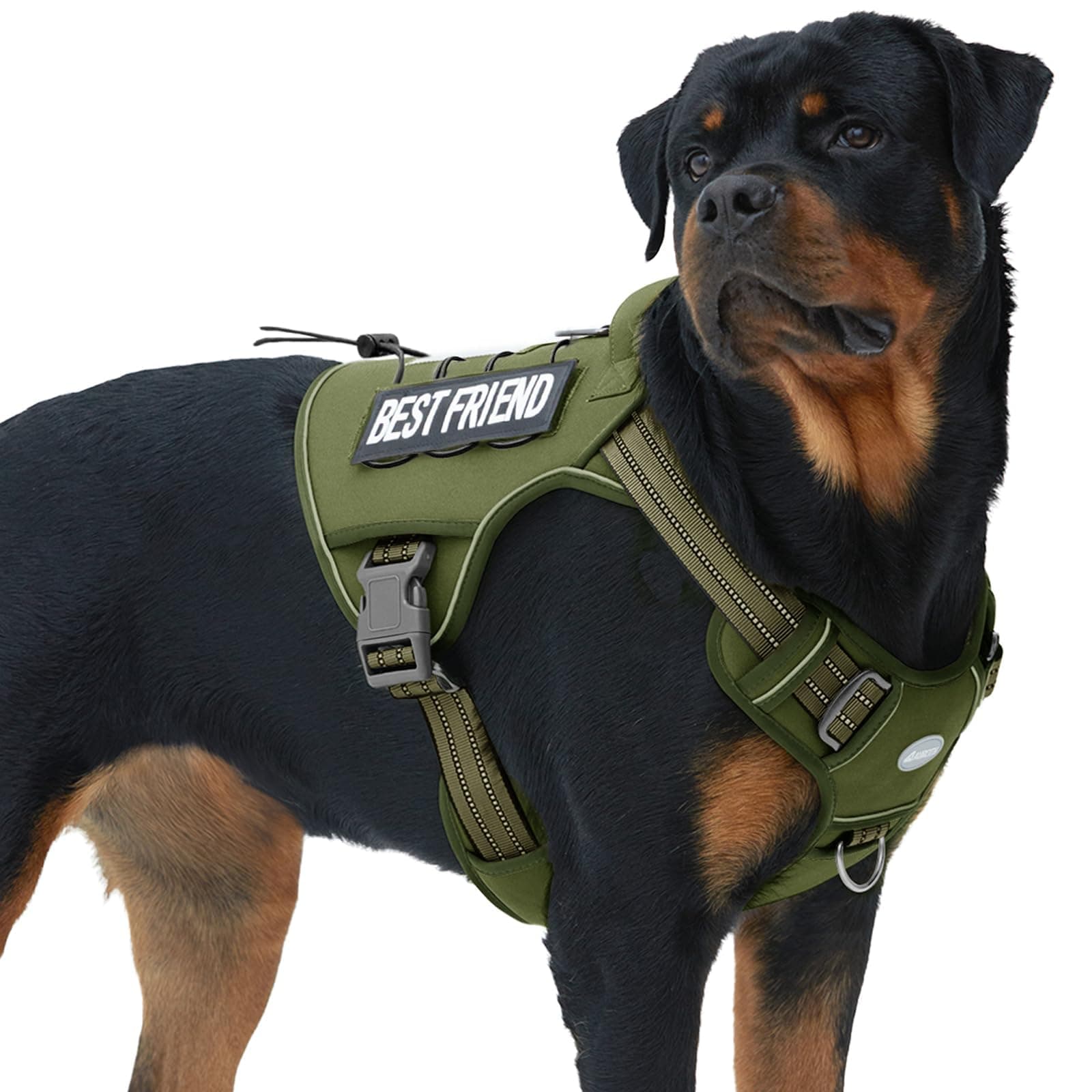 AUROTH Tactical Dog Harness for Large Dogs No Pull Adjustable Pet Harness Reflective K9 Working Training Easy Control Pet Vest Military Service Dog Harnesses