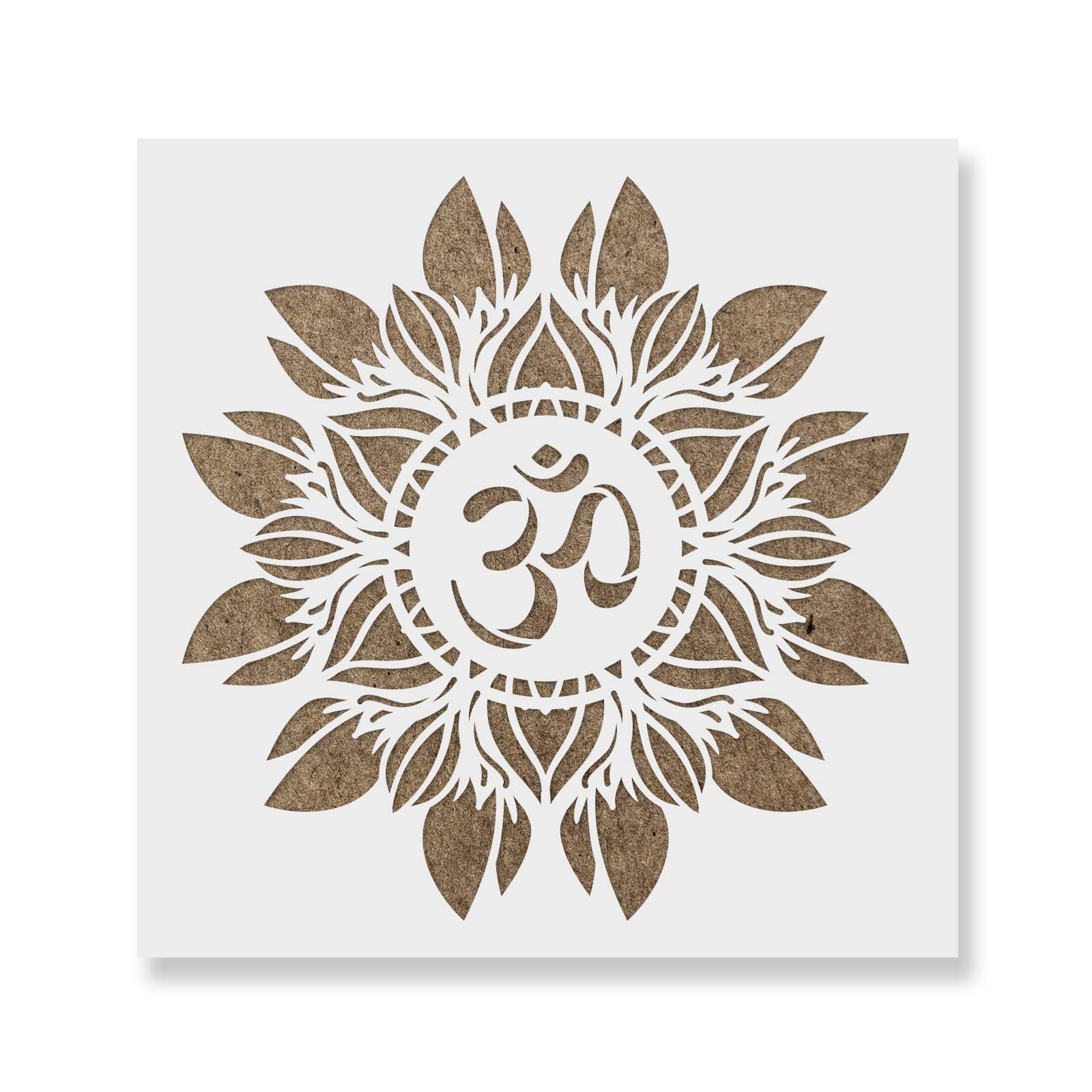 Om Flower Mandala Stencil - Design Stencil, Decor Stencil, Flower Stencil, Plastic Stencils, Mandala Stencil