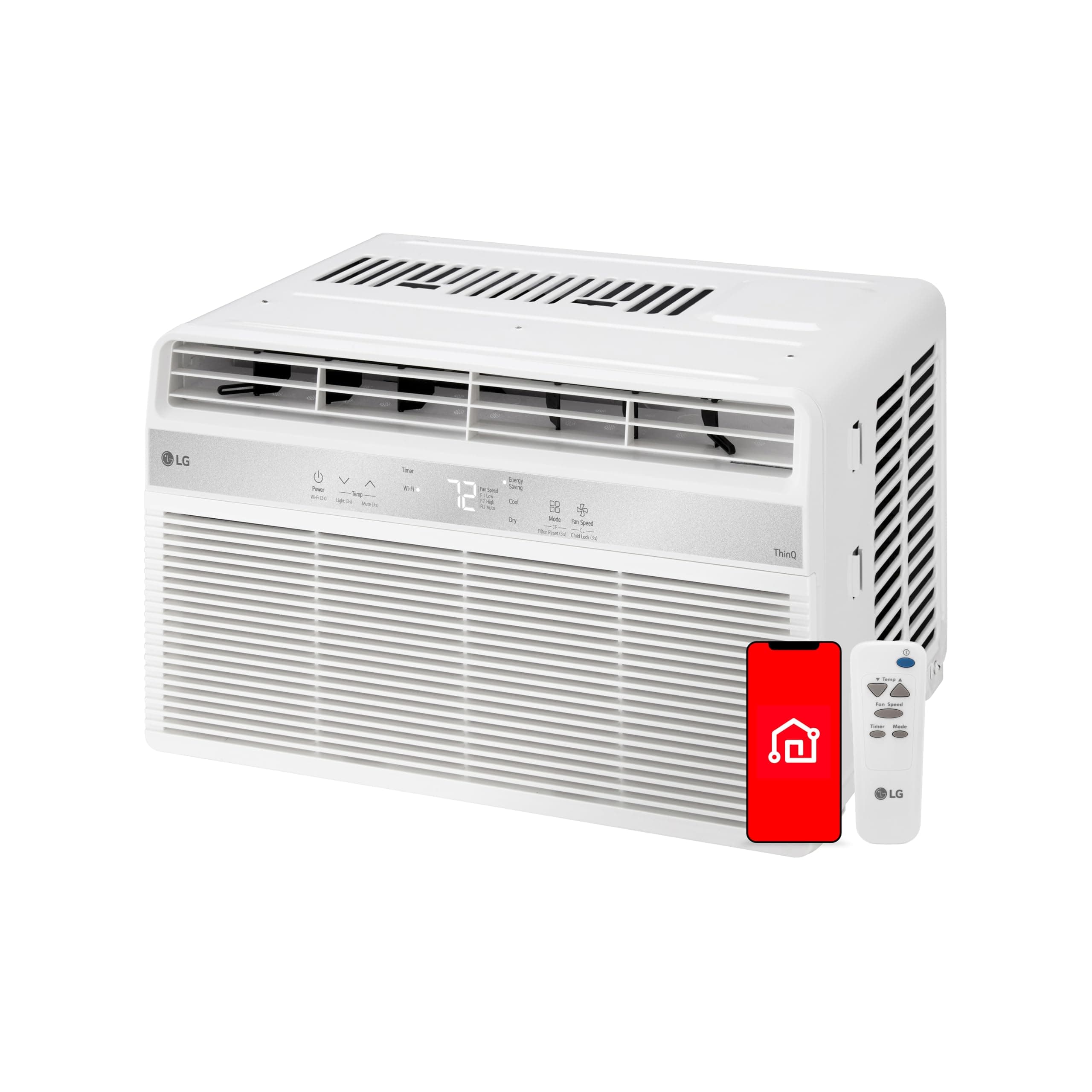 6000 BTU Window Air Conditioner[2024 New] Remote Control, WiFi Enabled works with LG ThinQ, Alexa, Hey Google, Washable Filer Ultra-Quiet Cools Small Room up to 250 Sq.Ft AC Unit White LW6024RSMX