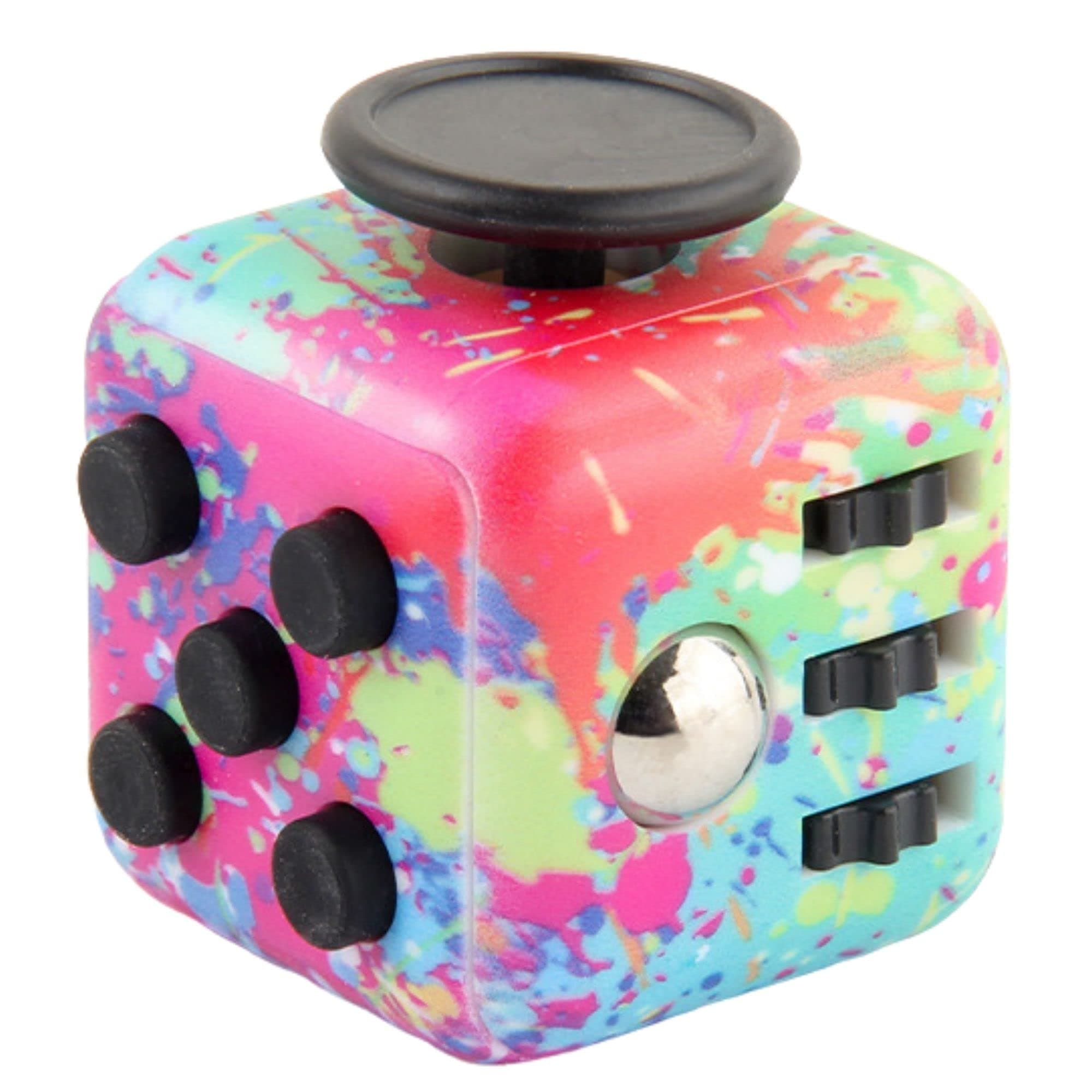 Fidget Toy Cube Toy Sensory Toy With 6 Different Functions Stress Anxiety Relief Toy Killing Time Finger Toy Office Classroom Toy Gift for Adults And Children (Colour)
