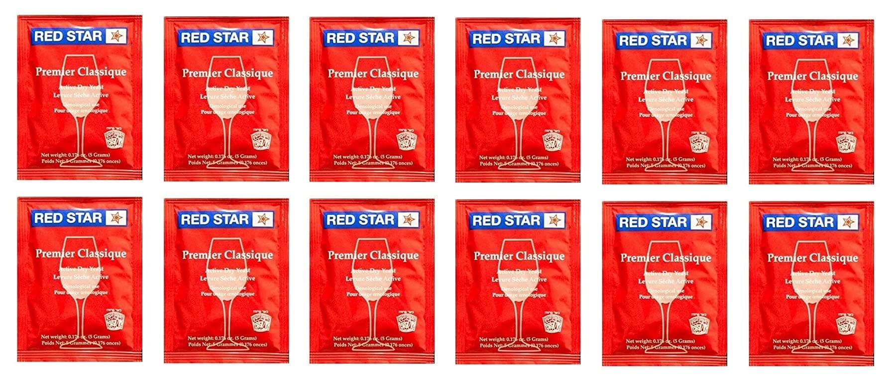 Red Star Premier Classique Wine Yeast - Pack of 12