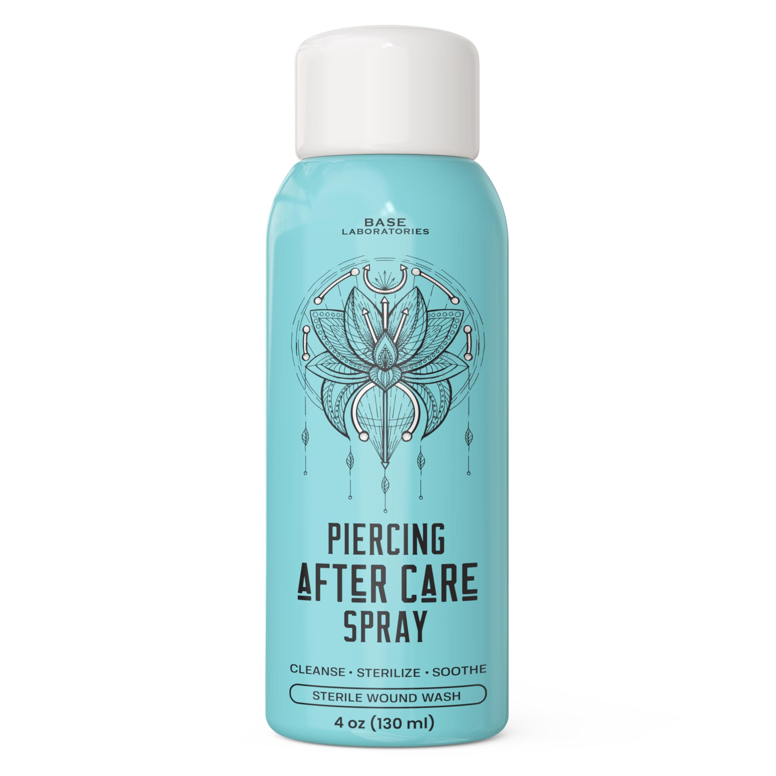 Labs Piercing Aftercare Spray| 120ml | Cleaning Saline Solution | Cleanses, Sterilizes & Soothes for Piercings Keloids Bumps on Ears & Nose